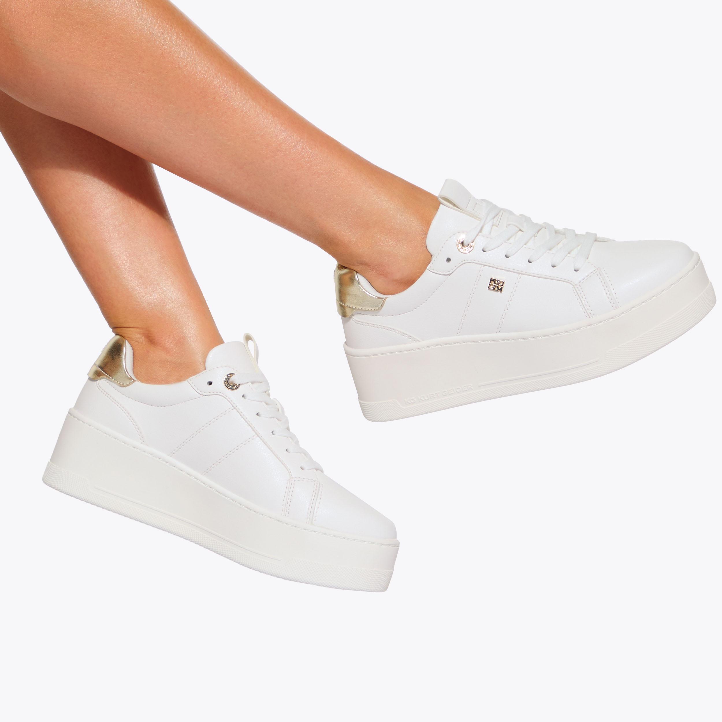 LEADER White Lace Up Sneaker by KG KURT GEIGER