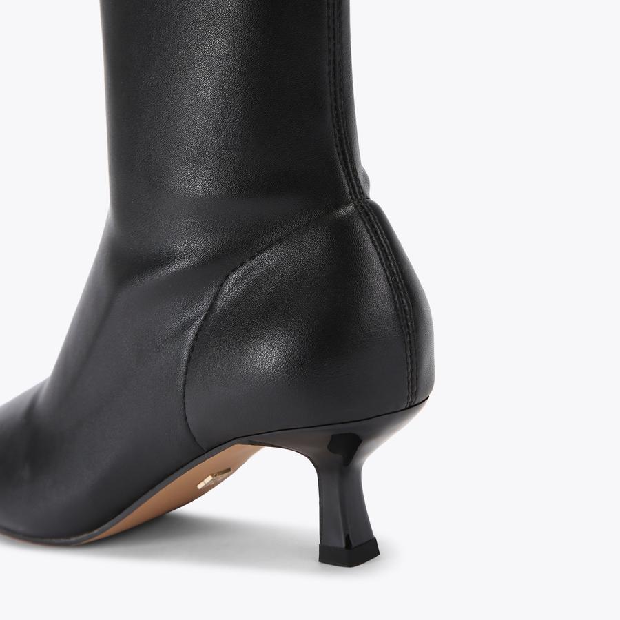 TACT Black Kitten Heel Boot by KG KURT GEIGER