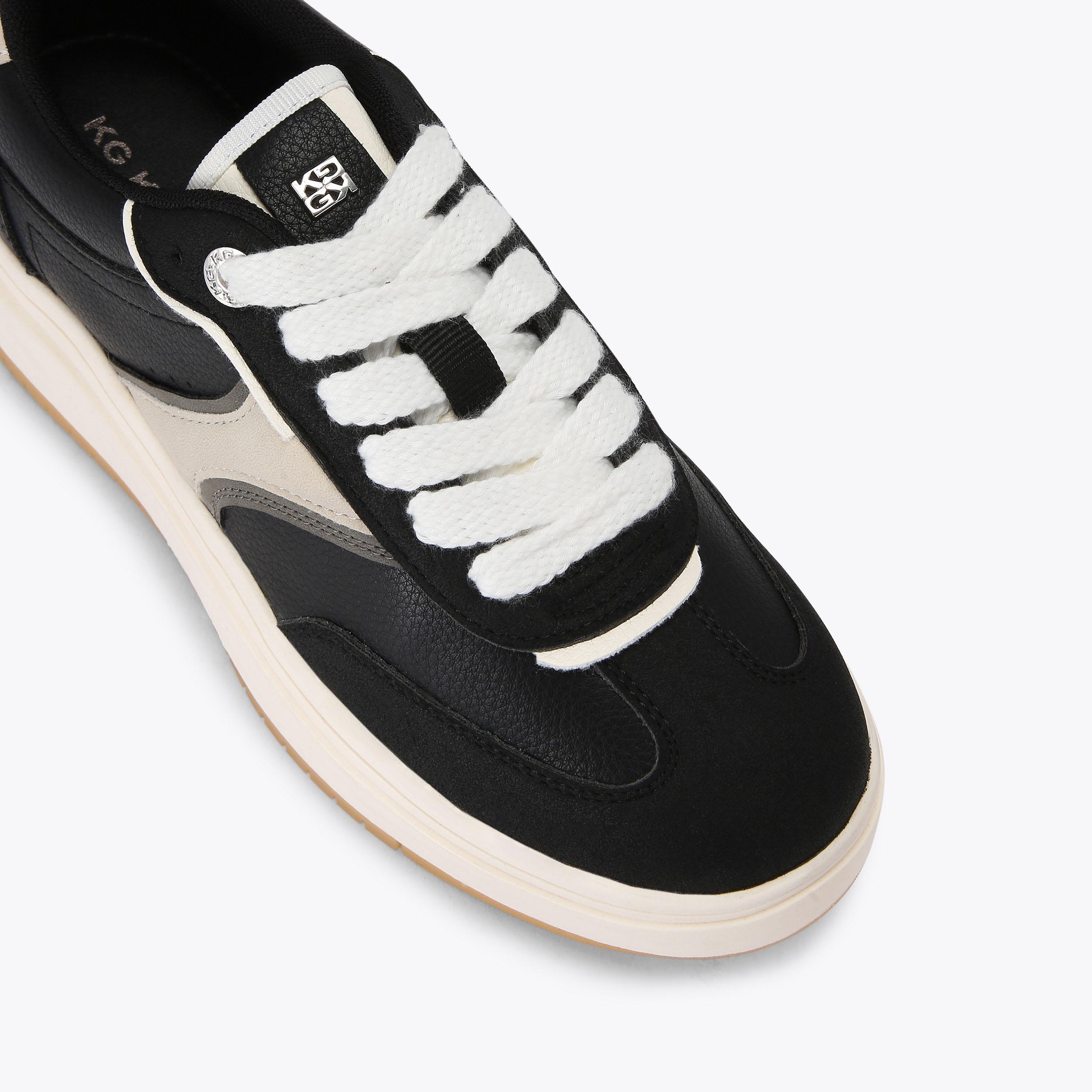 KICK Black Lace Up Sneaker by KG KURT GEIGER