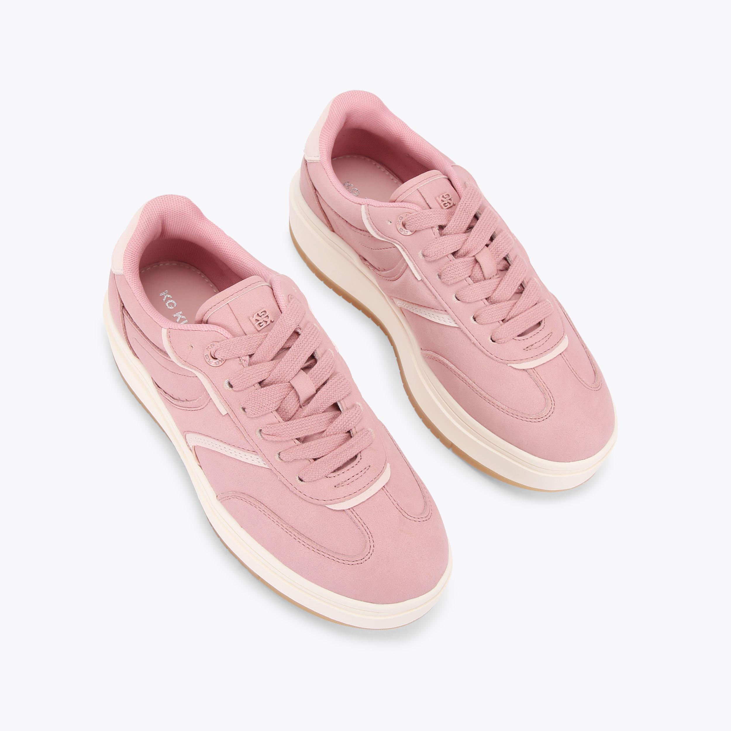 KICK Pink Lace Up Sneaker by KG KURT GEIGER