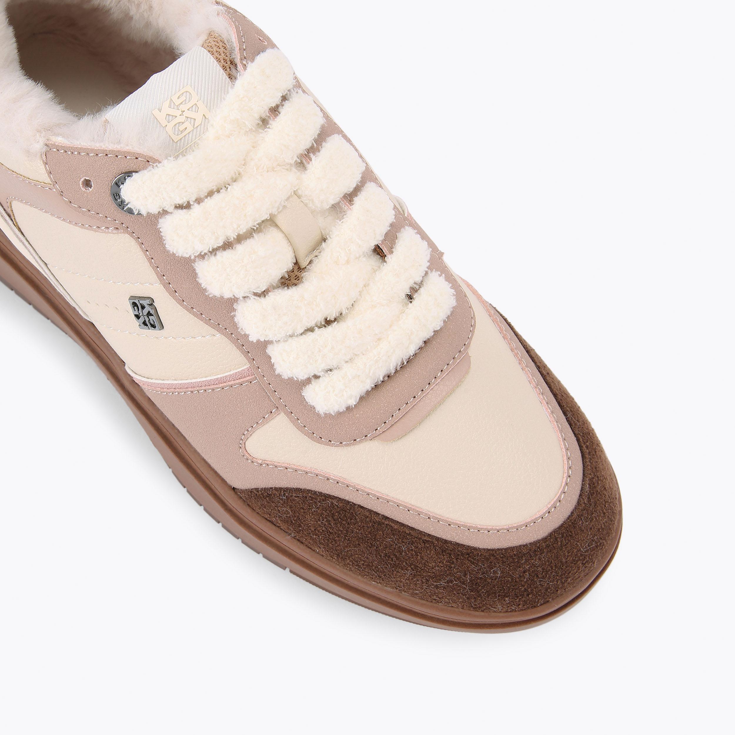 KICK SKATER Brown Fluffy Sneaker by KG KURT GEIGER KICK SKATER Brown Fluffy Sneaker by KG KURT GEIGER