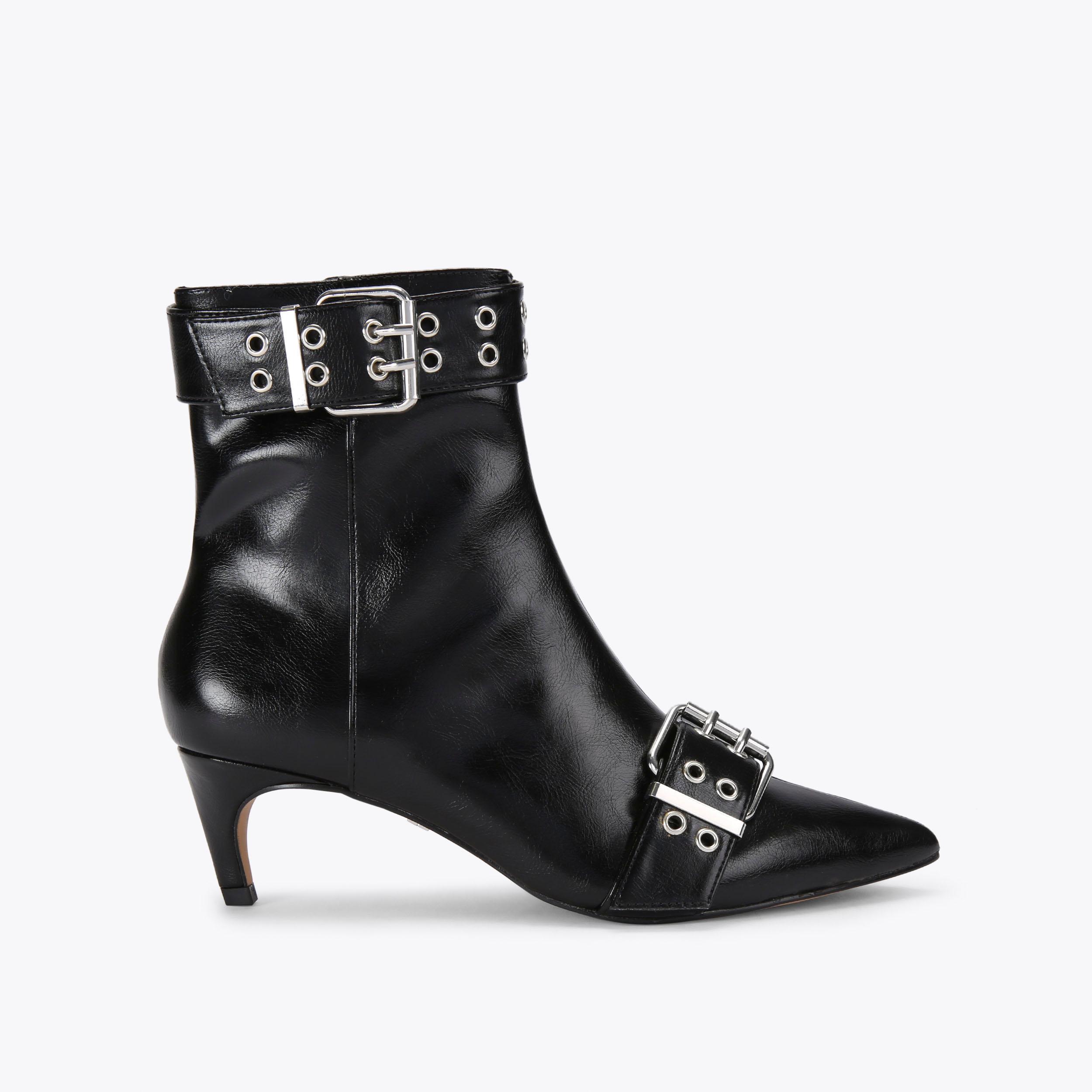 Heeled ankle boots with buckles best sale