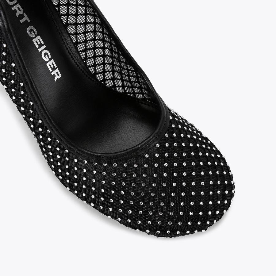 ANYA Black Crystal Court Heel by KG KURT GEIGER