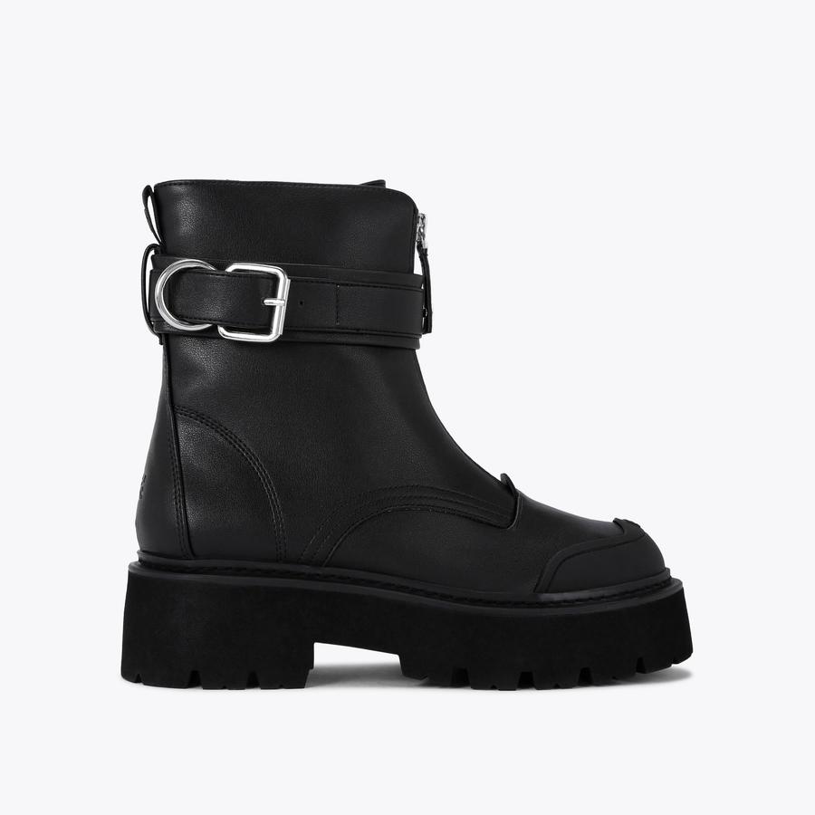 TRICK ZIP Black Ankle Boot by KG KURT GEIGER