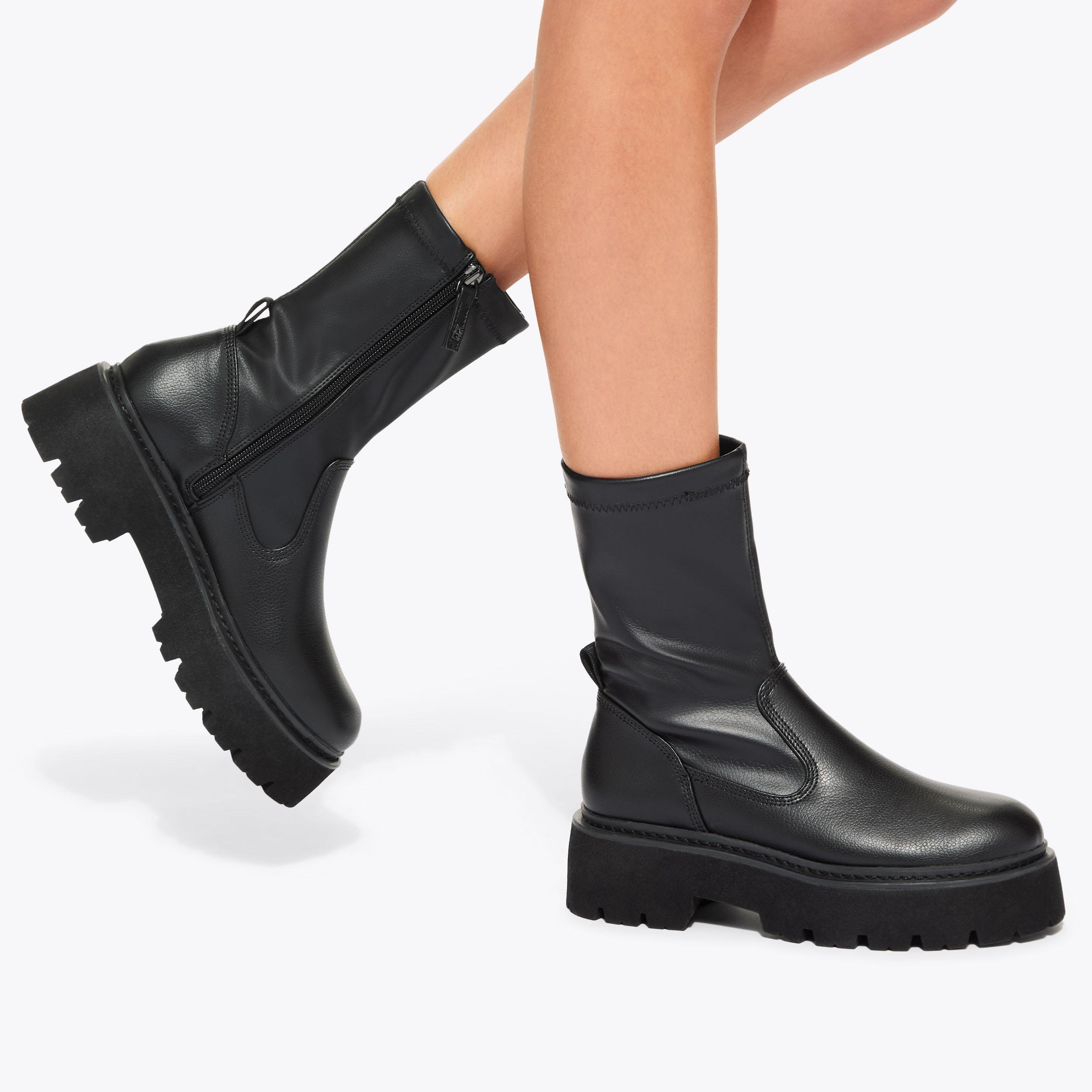 TRICK SOCK Black Crystal Lace Up Boot by KG KURT GEIGER