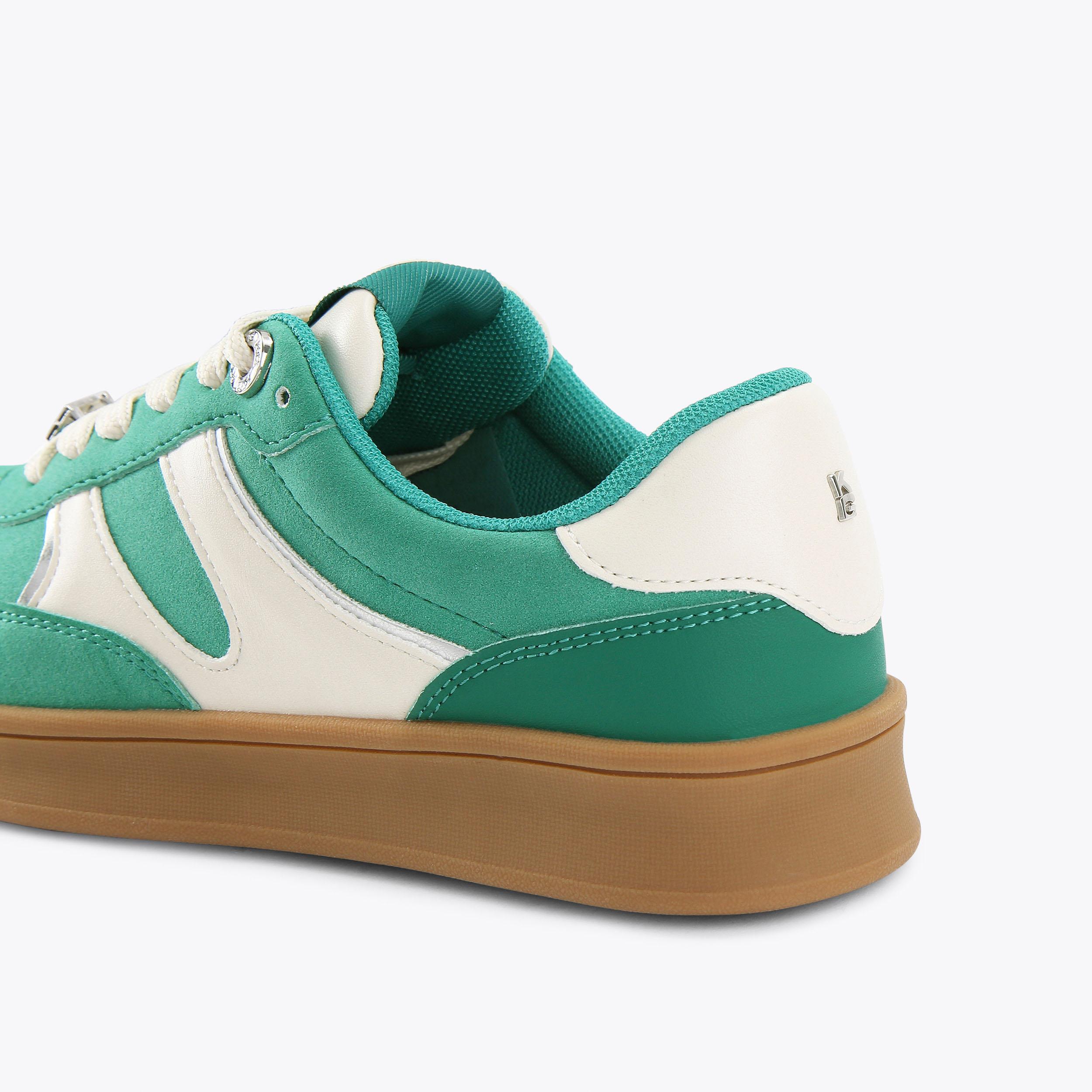 KINDRED Green Metallic Lace Up Sneaker by KG KURT GEIGER KINDRED Green Metallic Lace Up Sneaker by KG KURT GEIGER
