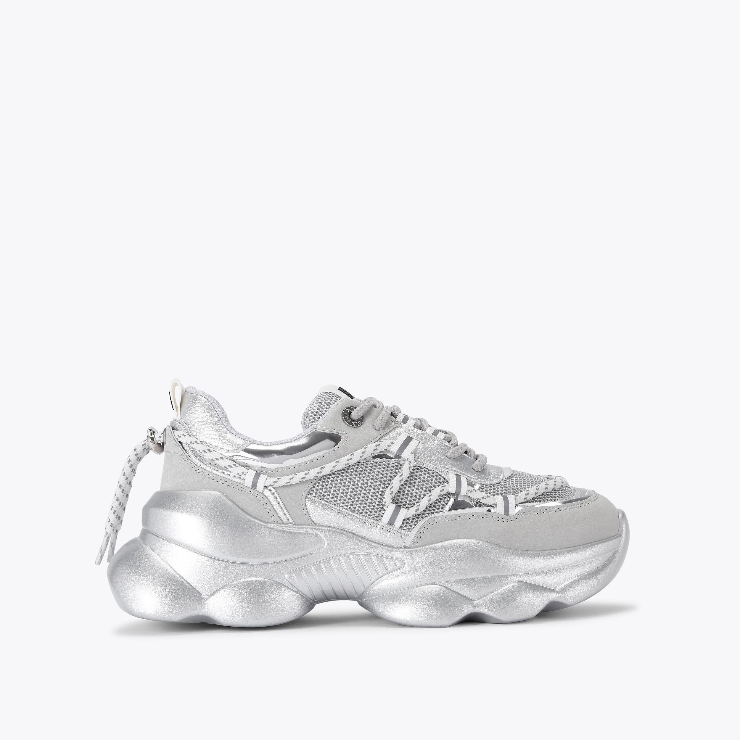 KAIDEN Metallic Silver Sneaker by KG KURT GEIGER