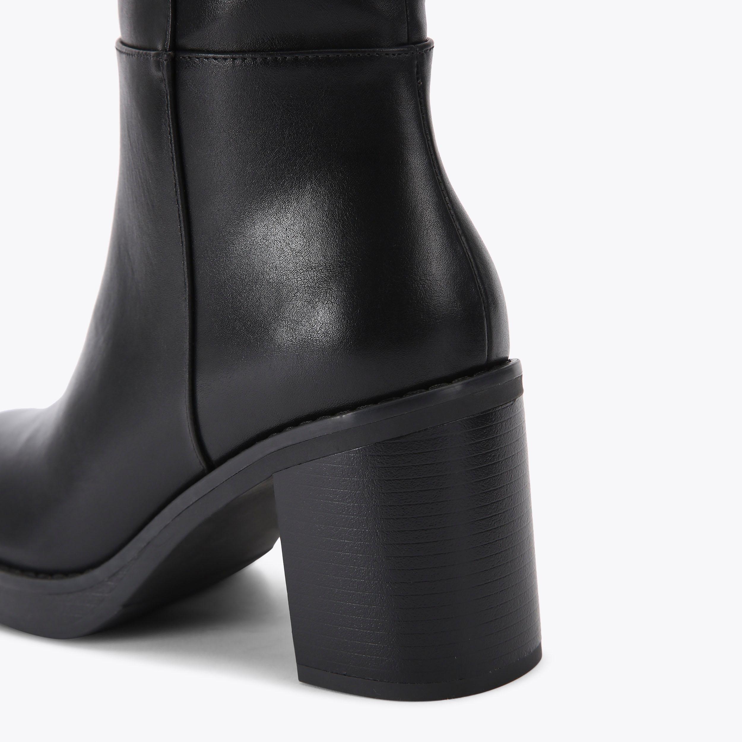 THATCH Black Heeled Ankle Boot by KG KURT GEIGER