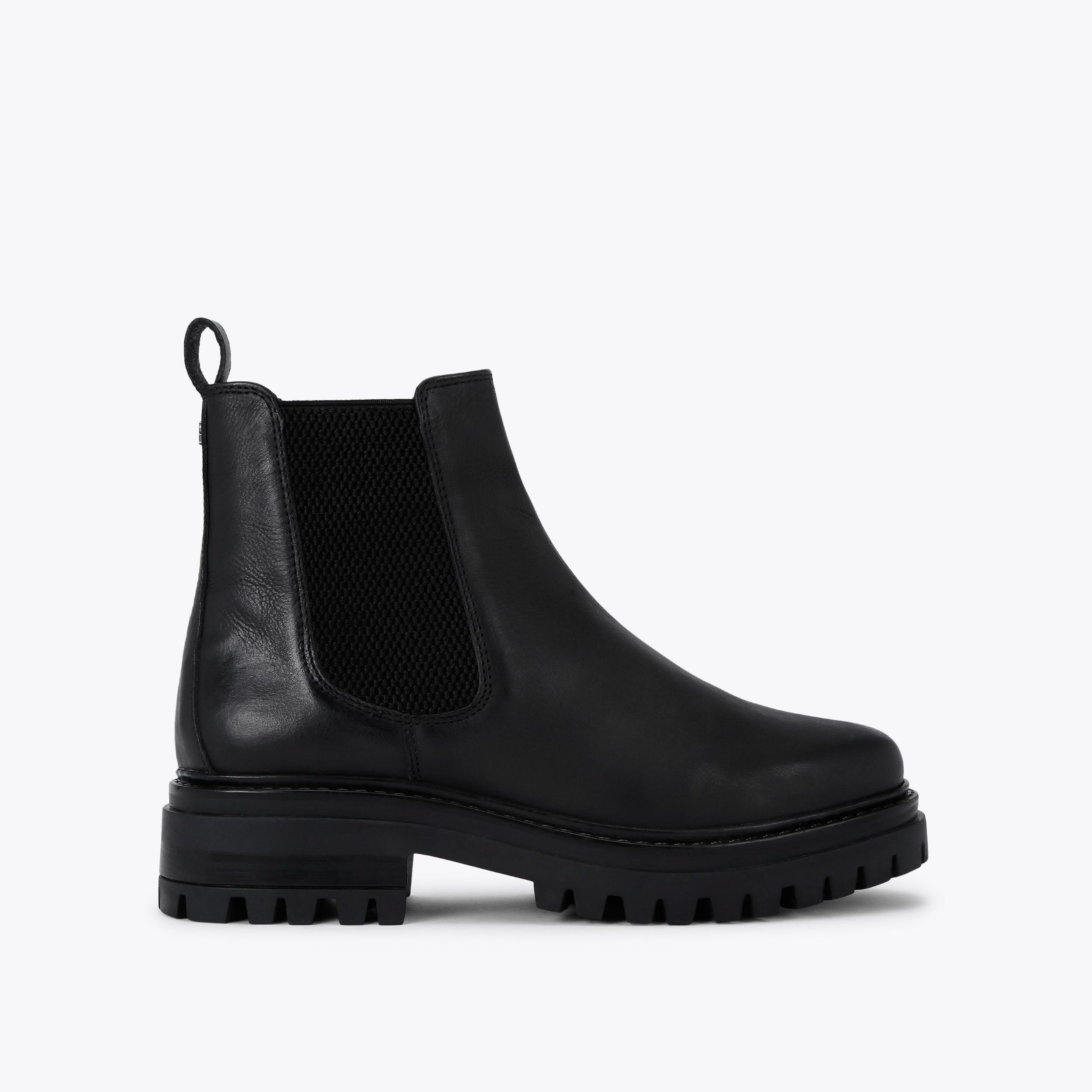 Raid wide fit radar black chunky chelsea boots hotsell