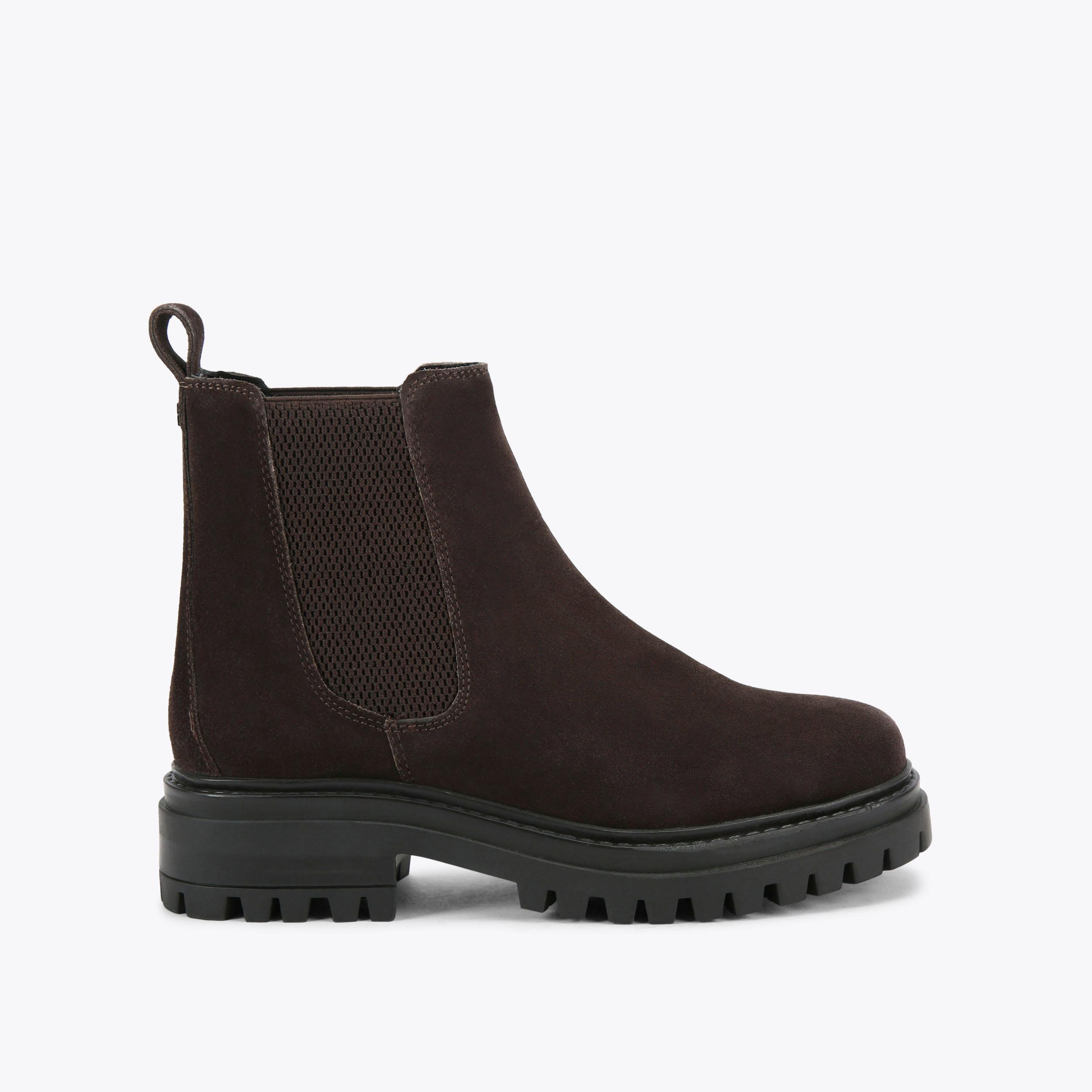 Kurt Geiger Brown Chelsea Boots with Elastic Panels chelsea-trim-ankle-boot-brown-  main image 2