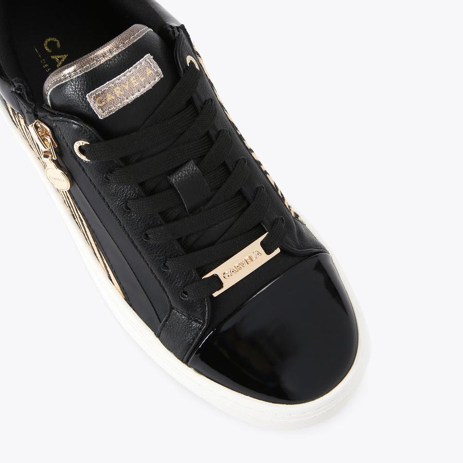 STATEMENT ZIP Zebra Textured Sneaker by CARVELA