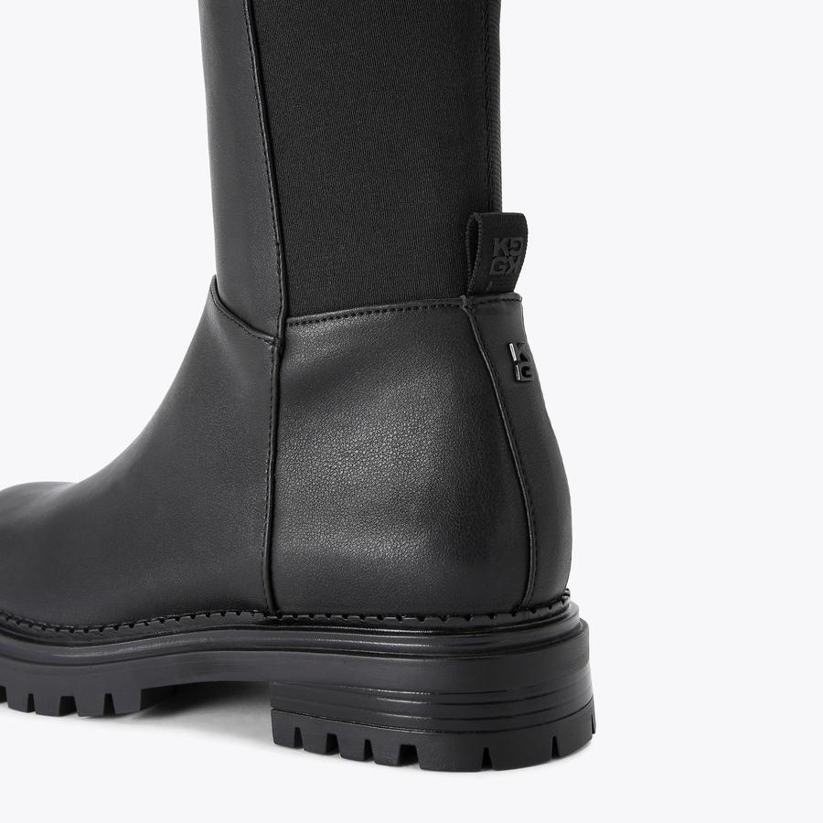 TAMAR Black Knee High Boot by KG KURT GEIGER
