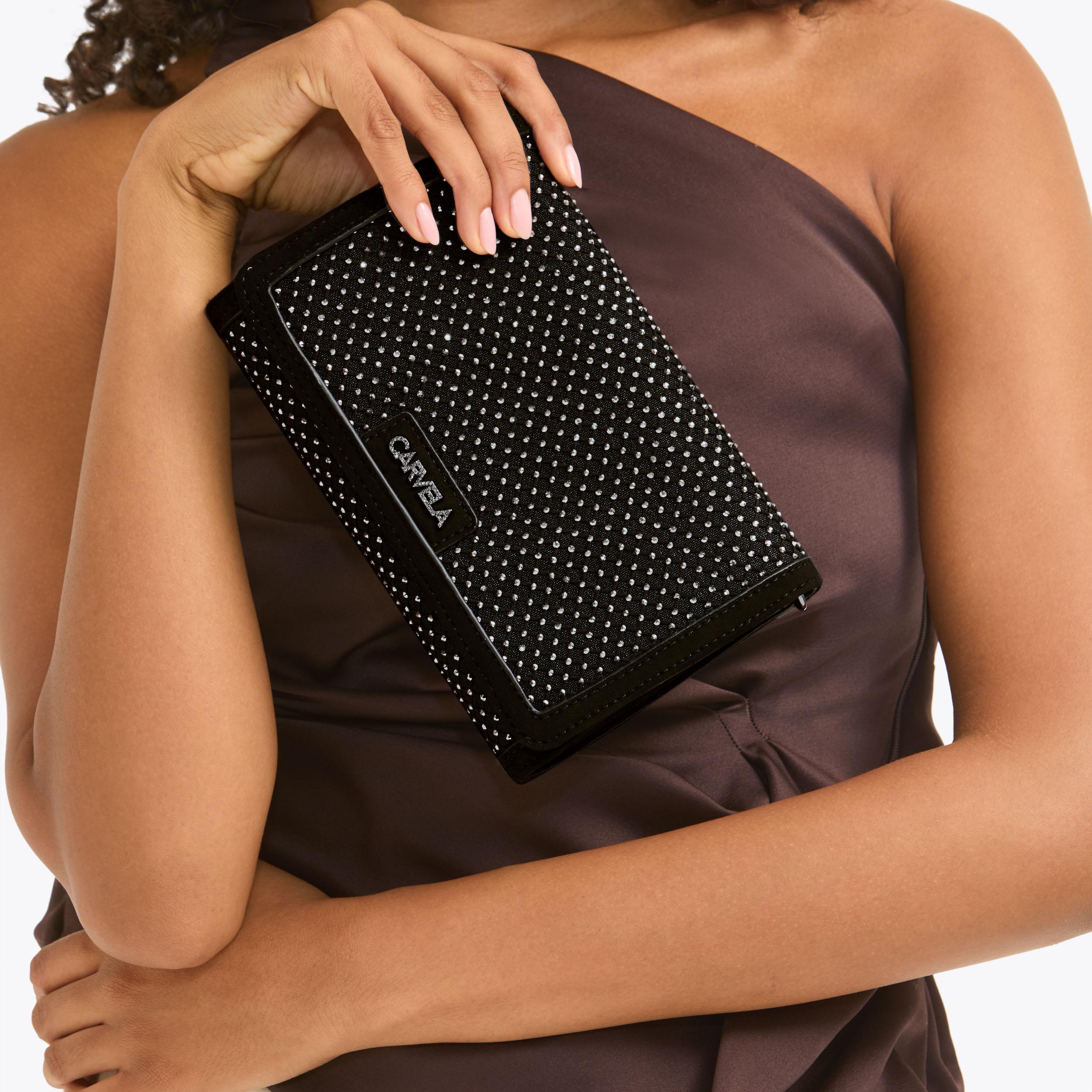 HOTSOX XBODY Black Fishnet Cross Body Bag by CARVELA