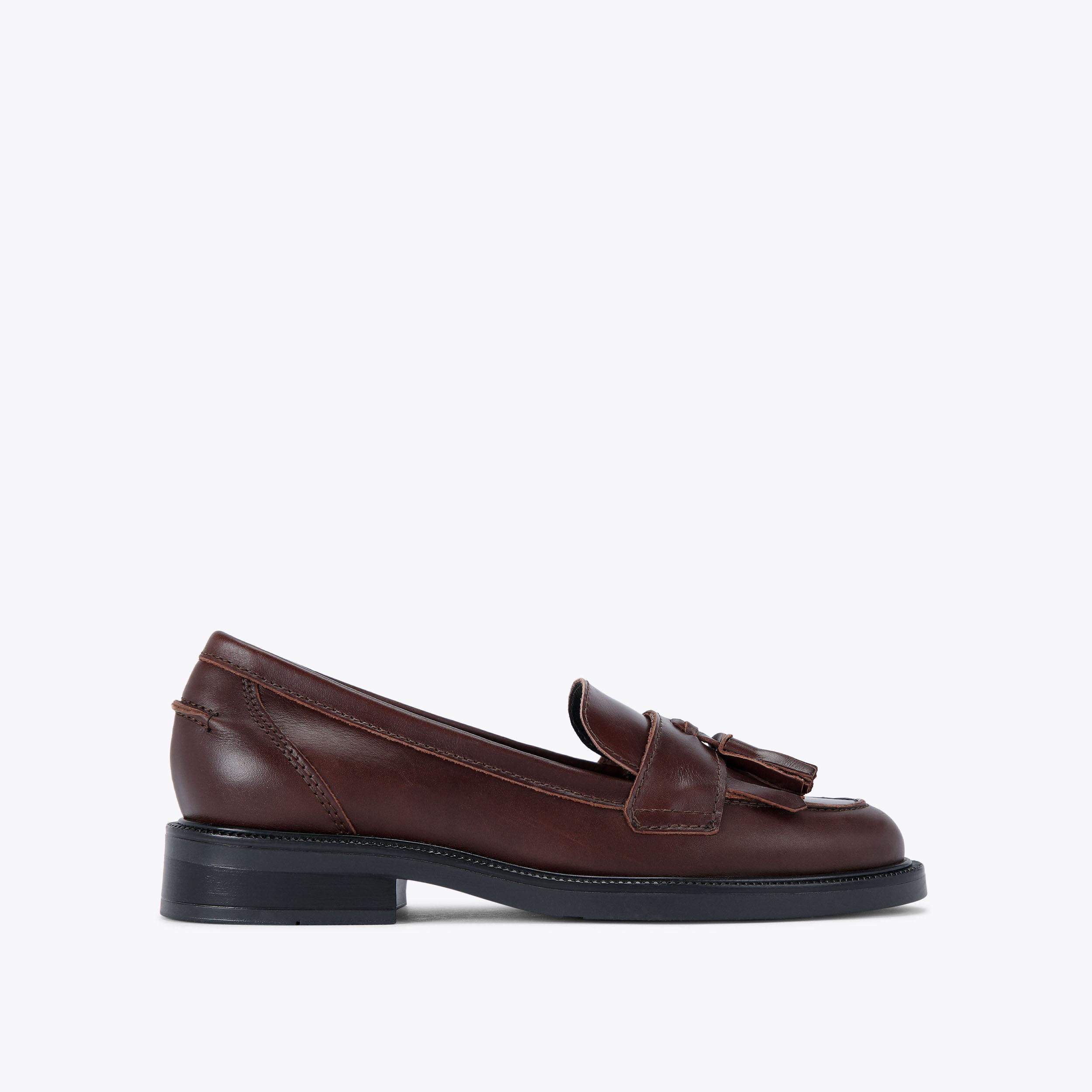 MIRA Black Leather Slip On Loafer by KG KURT GEIGER