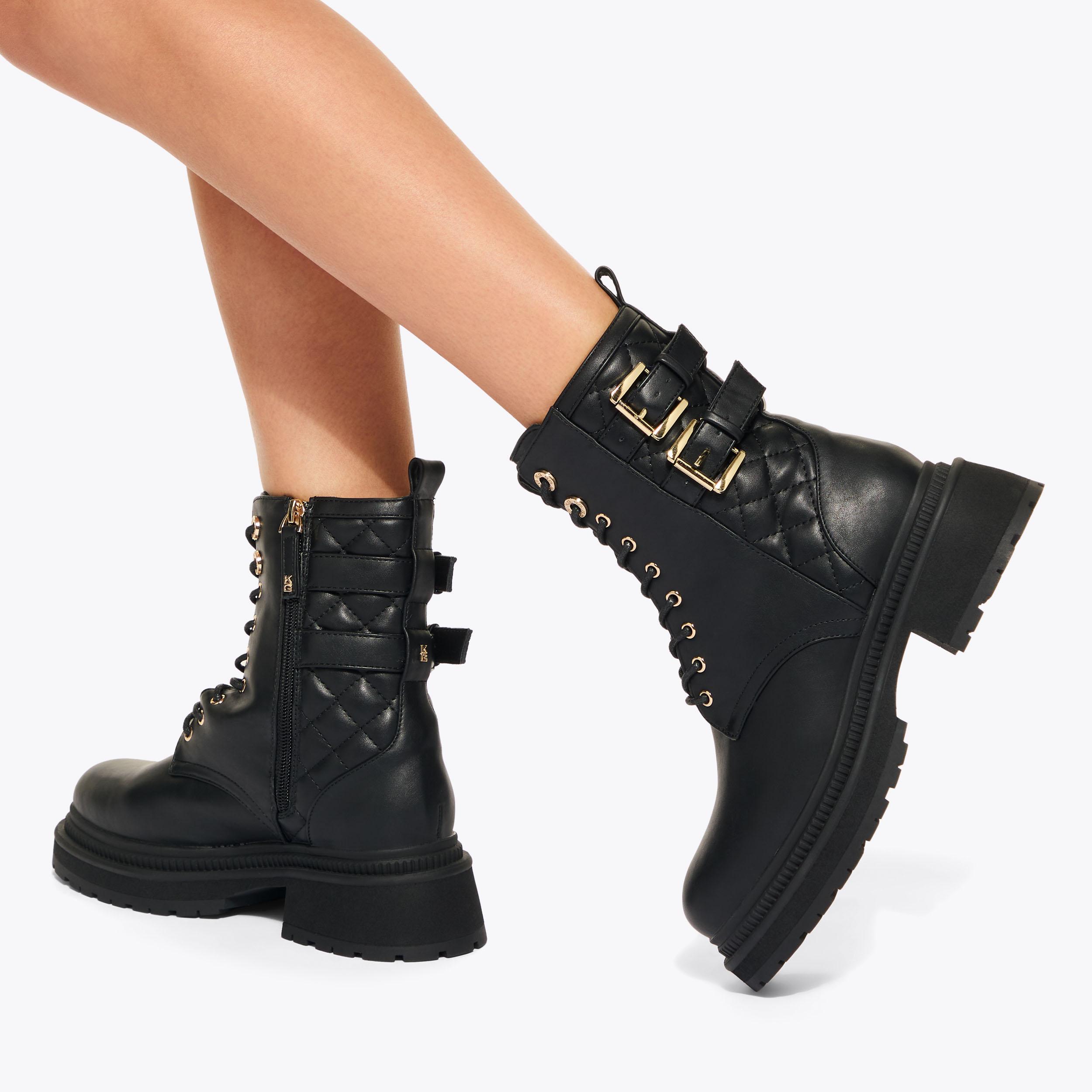 TABITHA Black Lace Up Boot by KG KURT GEIGER