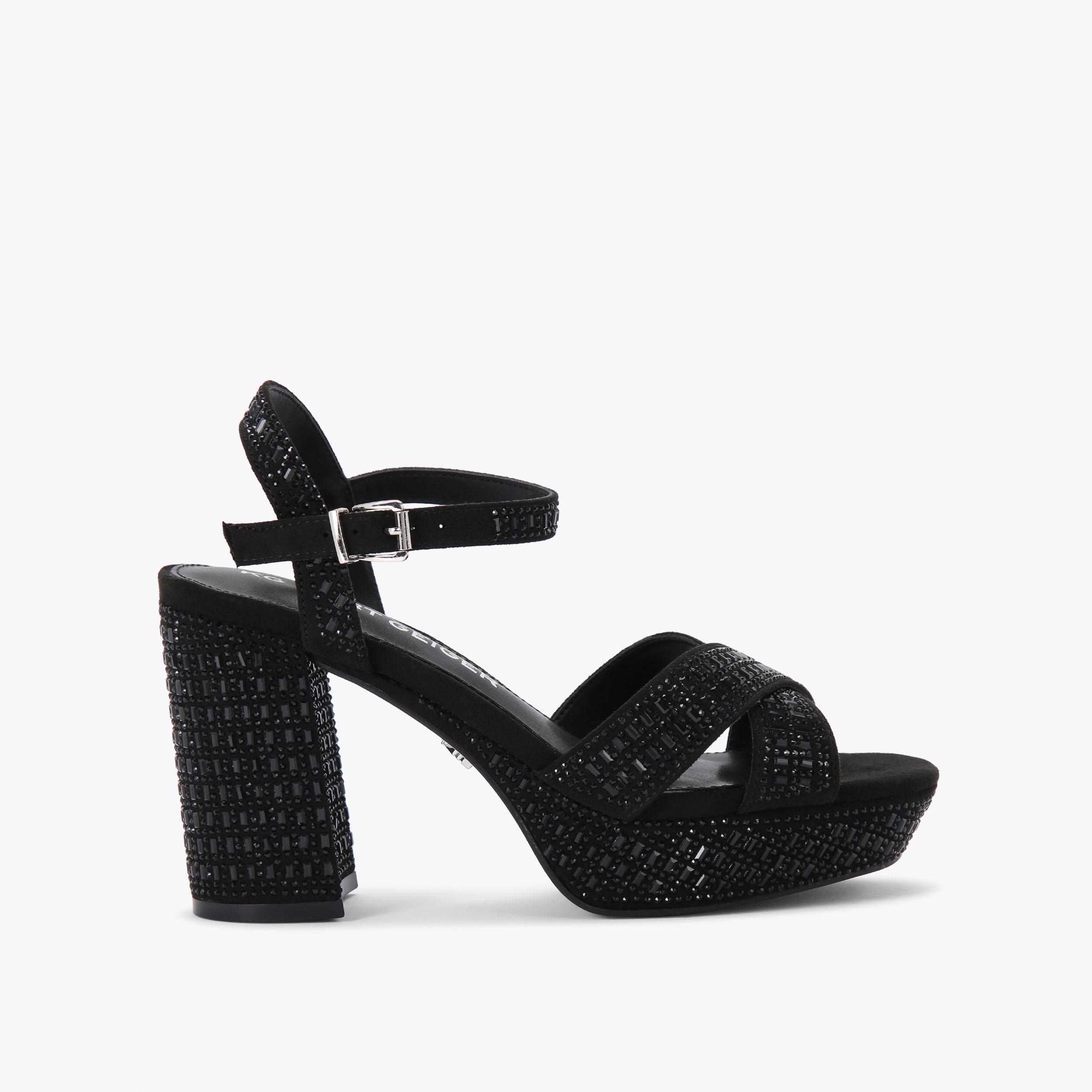 Fleur Platform Heel - black