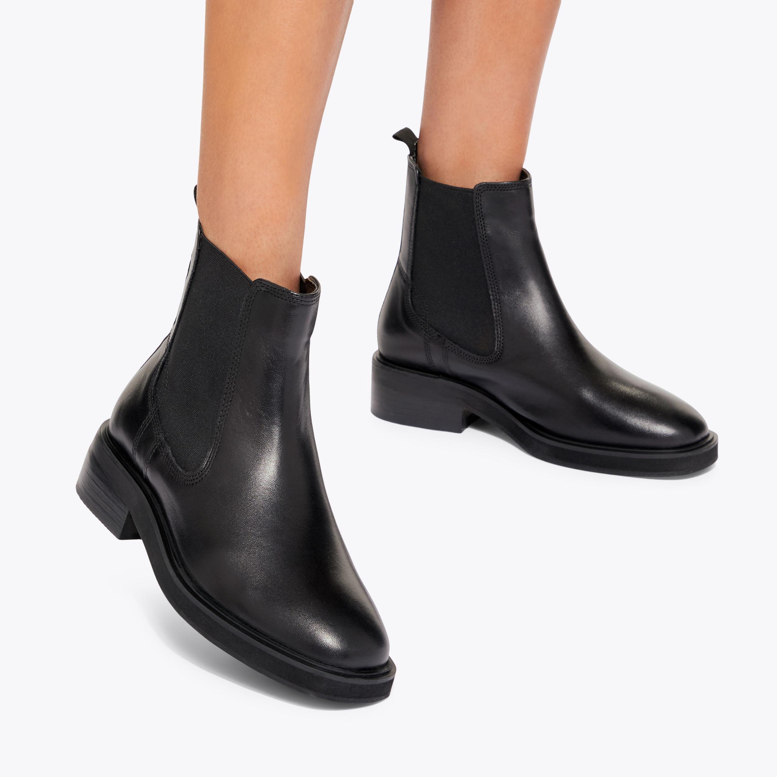 TRANSPIRE Black Leather Chelsea Boots by KG KURT GEIGER TRANSPIRE Black Leather Chelsea Boots by KG KURT GEIGER