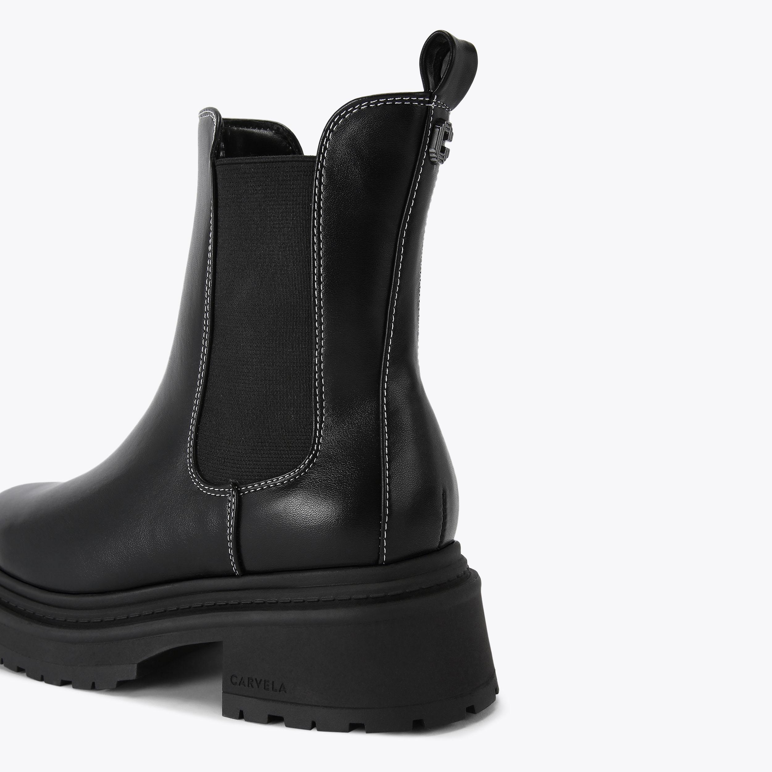 COLLIDE CHELSEA Black Chelsea Boot by CARVELA