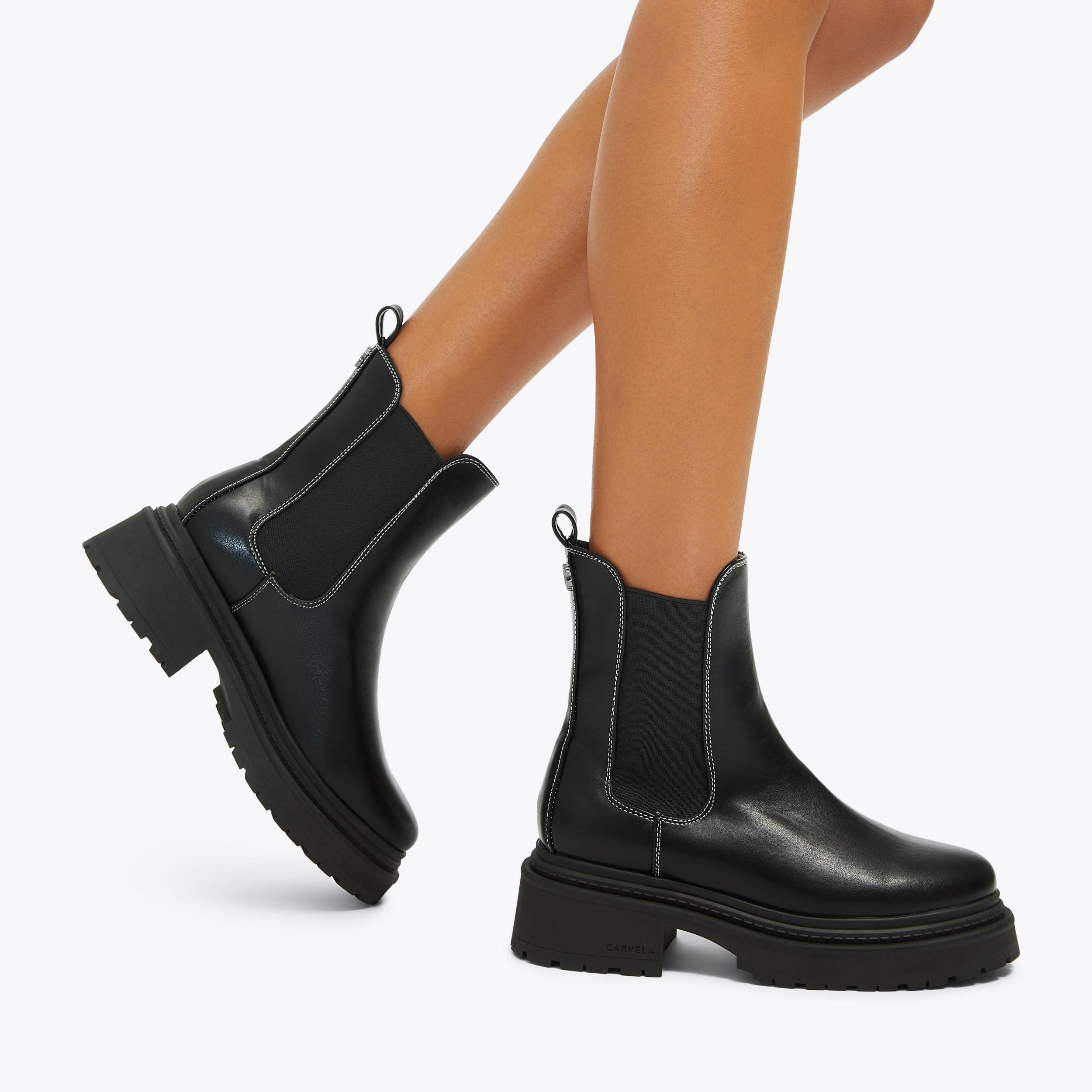COLLIDE CHELSEA Black Chelsea Boot by CARVELA