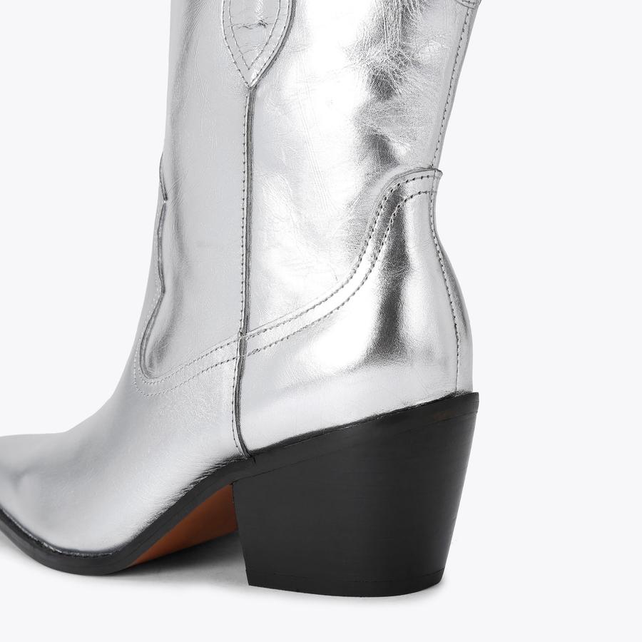 MAVEN Silver Western Ankle Boot by CARVELA