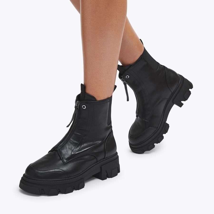 EXPLORER ZIP Black Chunky Ankle Boot by CARVELA