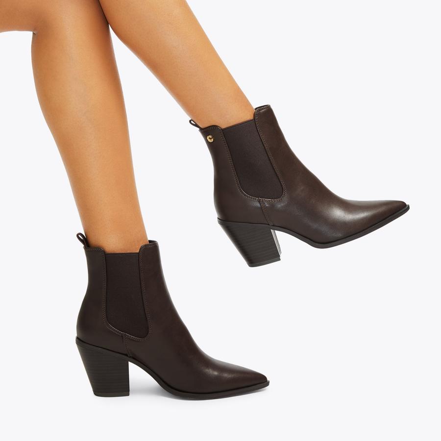 RANCH ANKLE Brown Ankle Boot by CARVELA