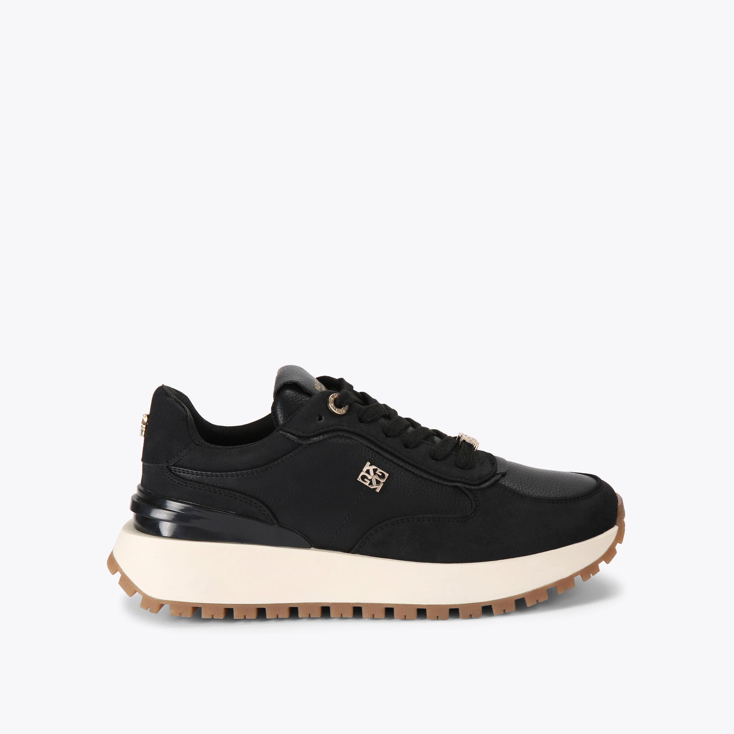 LOUISA2 Black Lace Up Sneaker by KG KURT GEIGER