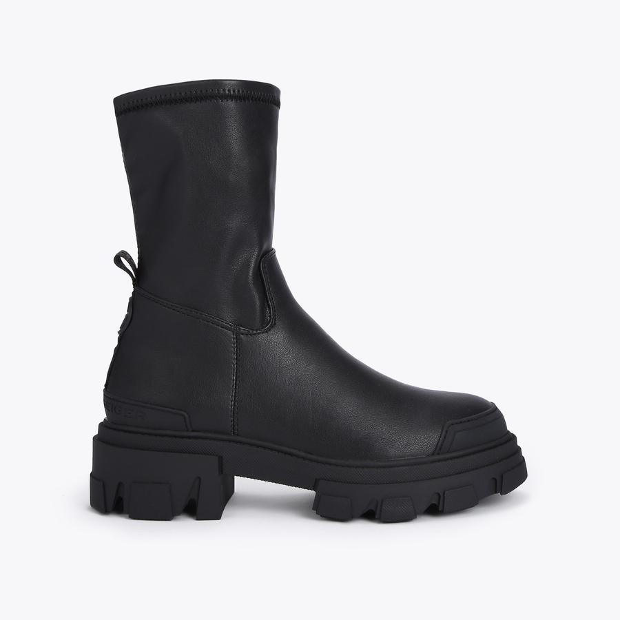 TREKKER SOCK2 Black Ankle Sock Boot by KG KURT GEIGER