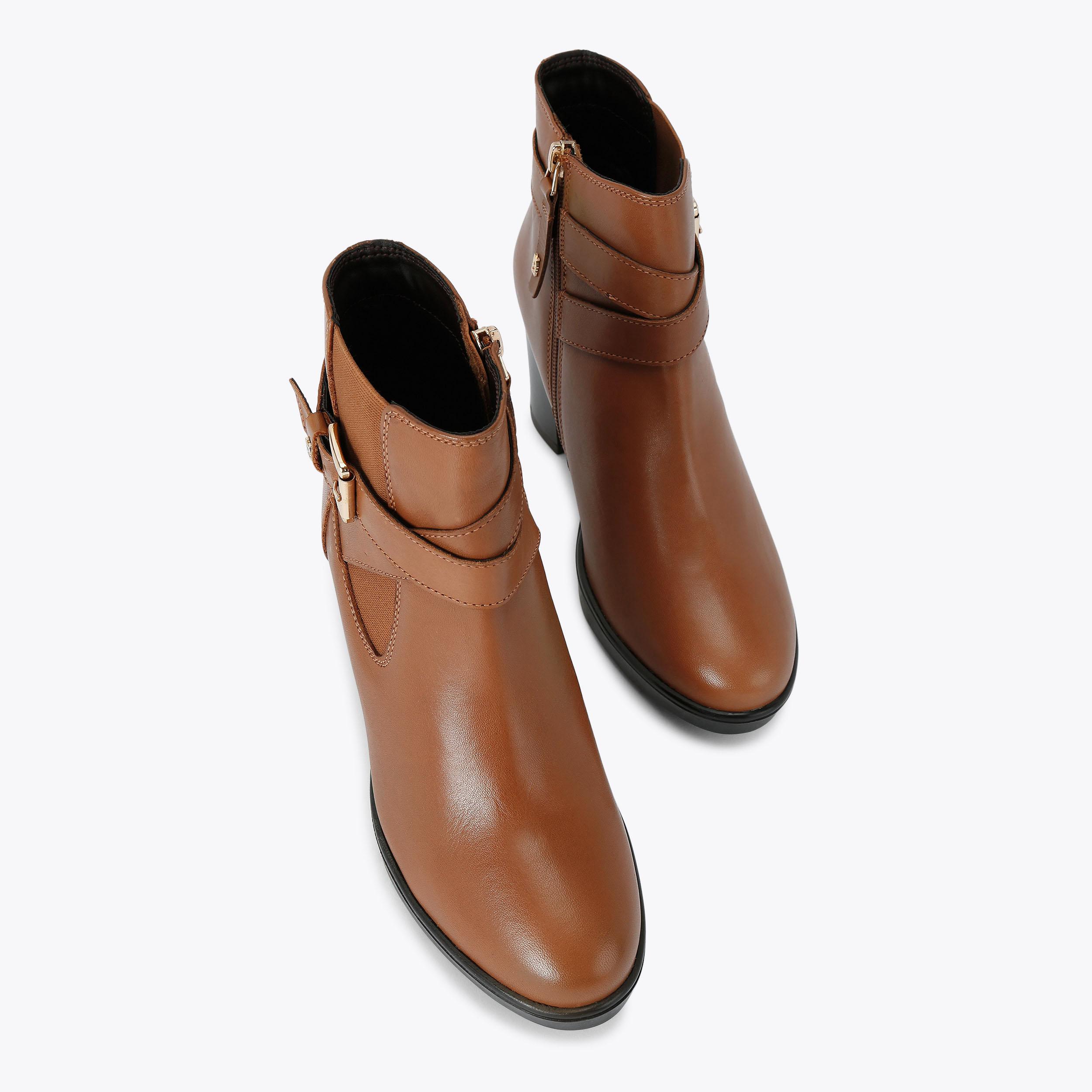 SAGE Tan Leather Ankle Boot by KG KURT GEIGER