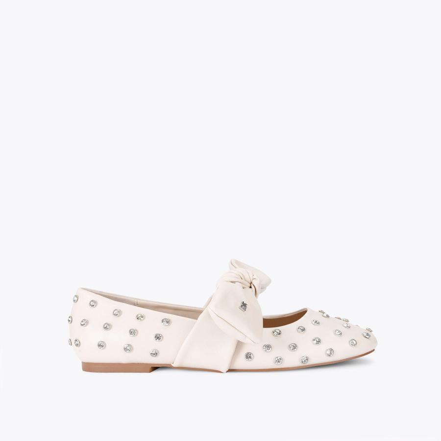 MASTER STUD2 Bone Bow Studded Flats by KG KURT GEIGER