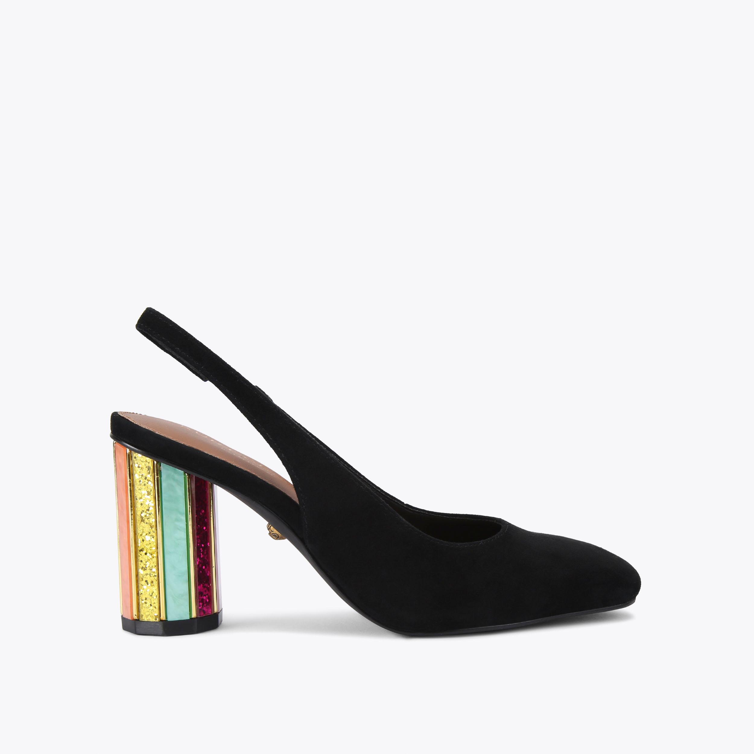 Perspex block heel shoes on sale