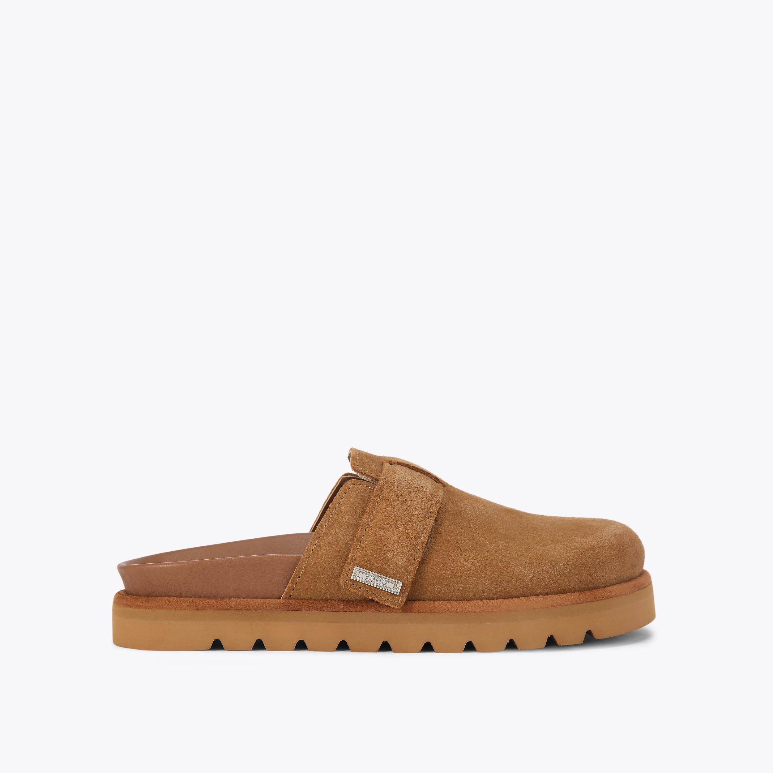 DAZZLE MULE Camel Suede Slip On Shoe by CARVELA