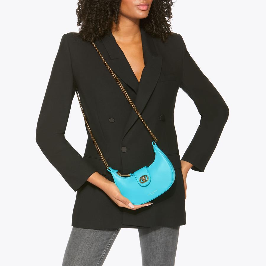 CHELSEA SM HOBO XBODY Turquoise Cross Body Bag by KURT GEIGER LONDON