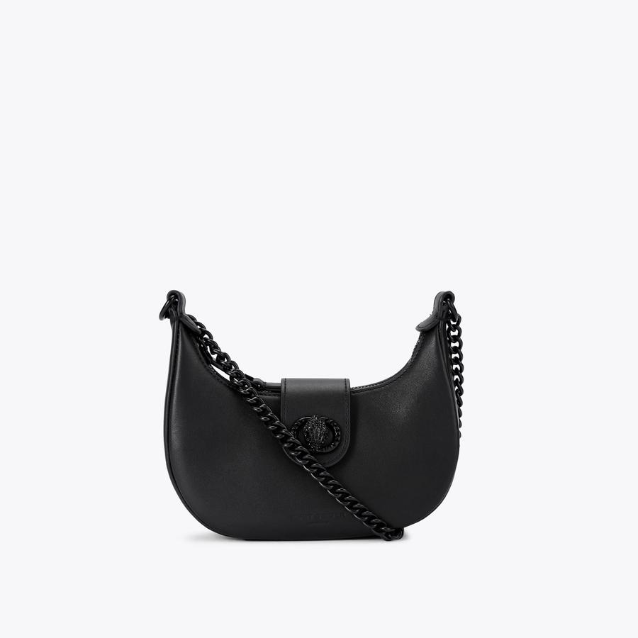 CHELSEA SM HOBO XBODY DR Black Cross Body Bag by KURT GEIGER LONDON