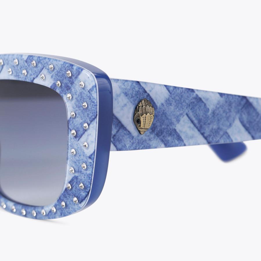 Kurt Geiger NIP London Blue Rectangular Sunglasses Kurt Geiger London Sunglasses for Women | Nordstrom main image 2