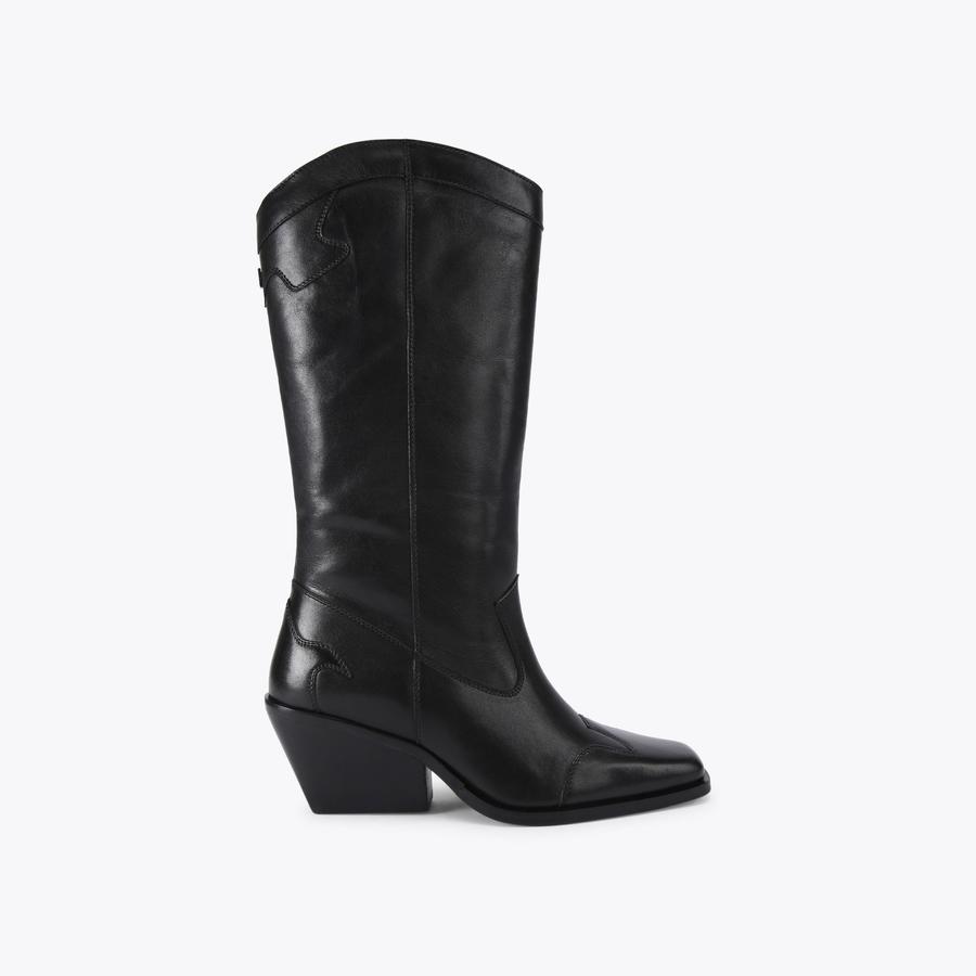 TALENT HIGH LEG Black High Leg Western Boot by KG KURT GEIGER