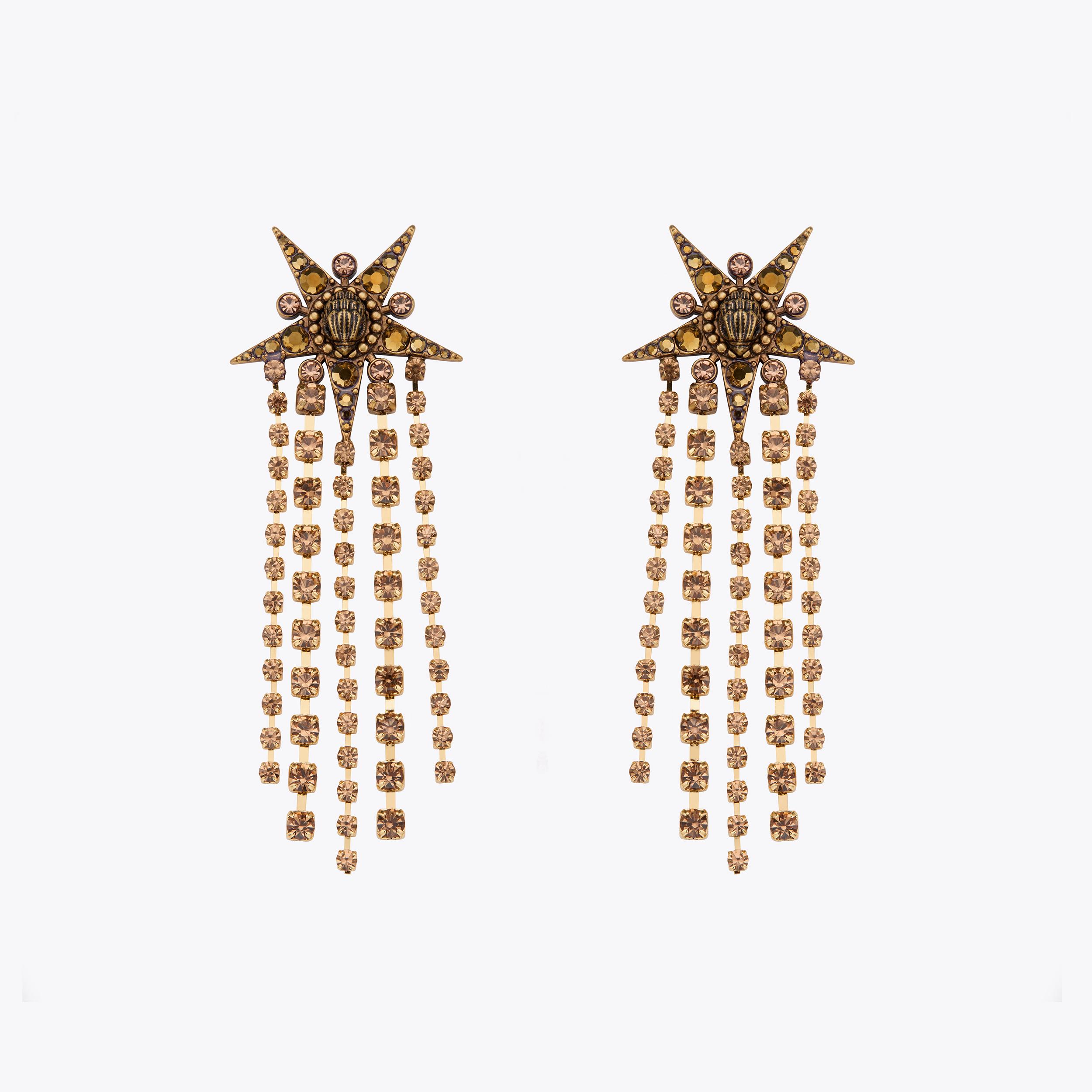 LG STAR EARRINGS Antiqued brass stud earrings by KURT GEIGER