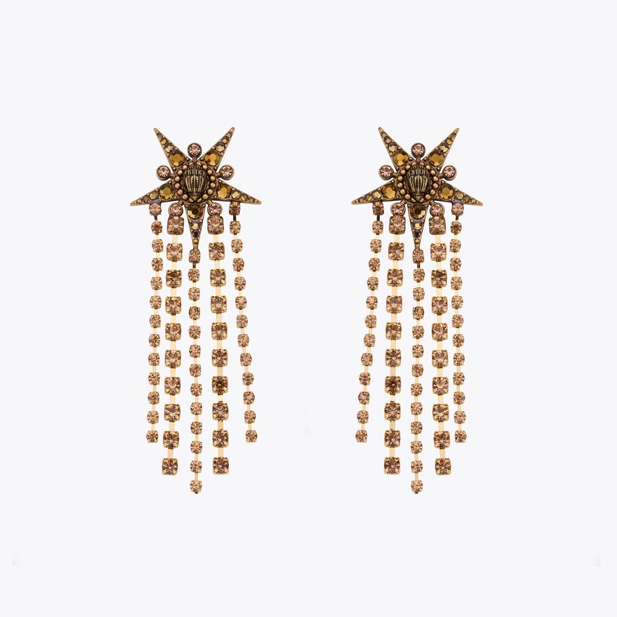 LG STAR EARRINGS Antiqued brass stud earrings by KURT GEIGER