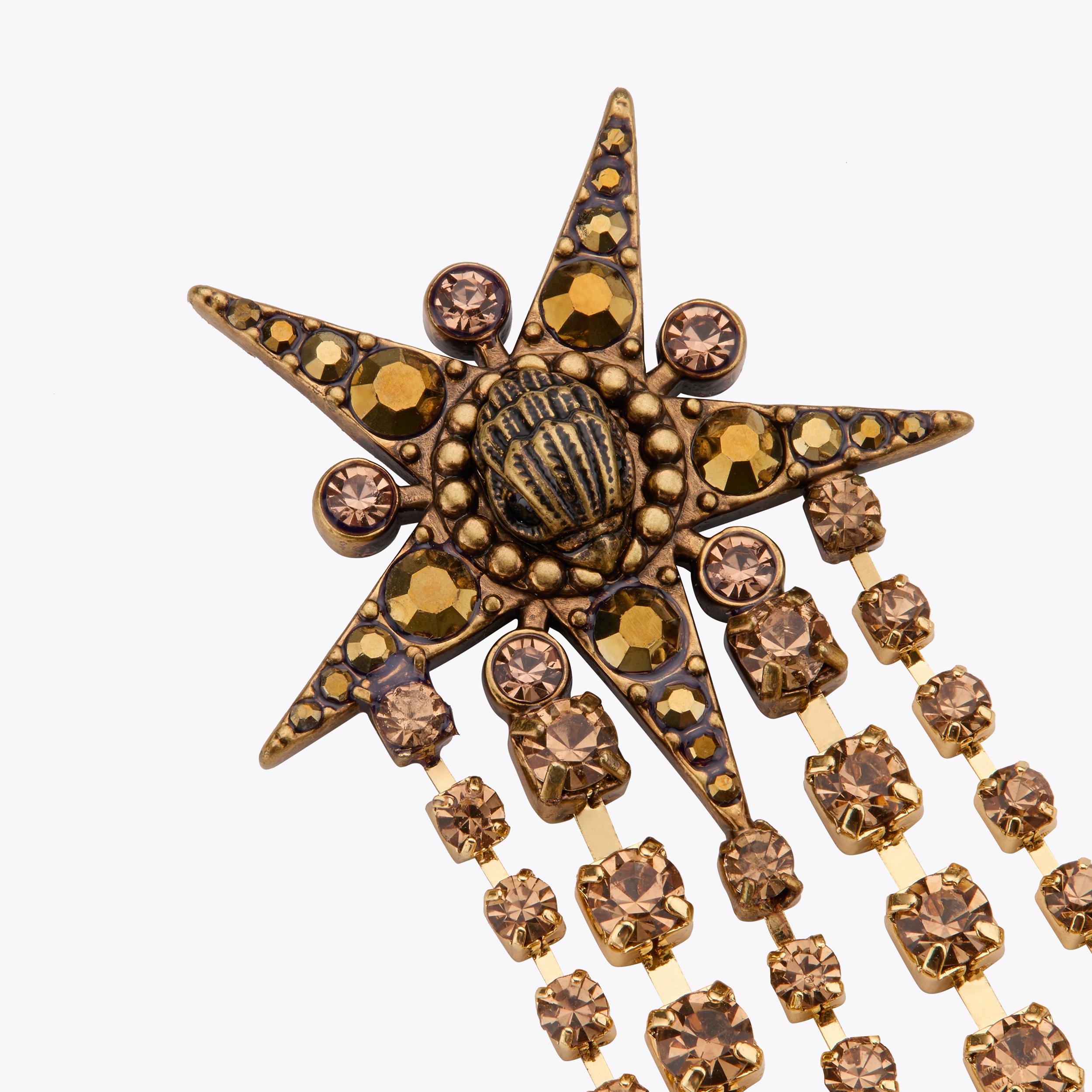 LG STAR EARRINGS Antiqued brass stud earrings by KURT GEIGER