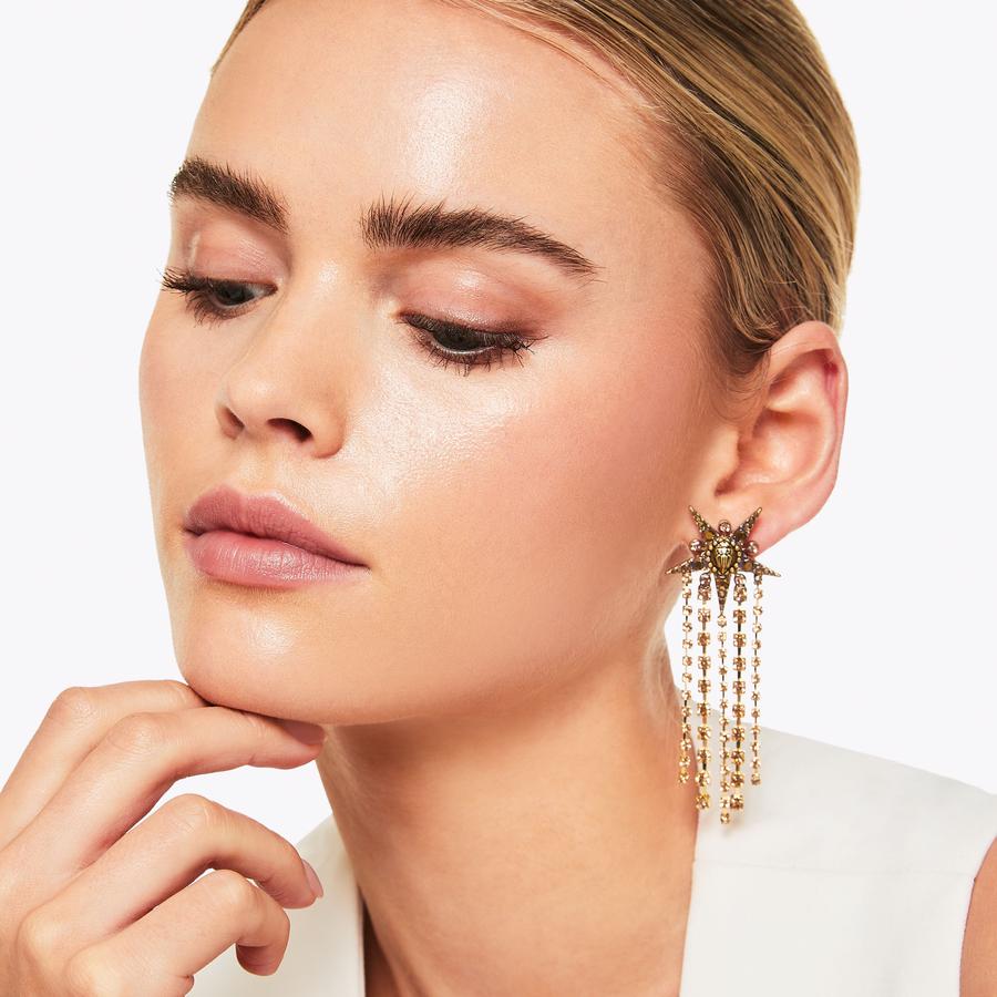 LG STAR EARRINGS Antiqued brass stud earrings by KURT GEIGER