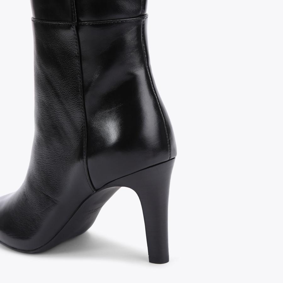 Bottes Overknee Sur Mesure CQ COUTURE - Cuir Noir, Talon Aiguille 11cm+, Taille 39 (IT) - Made In Italy