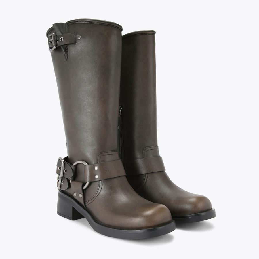 TRISHA Brown Knee High Boot by KG KURT GEIGER