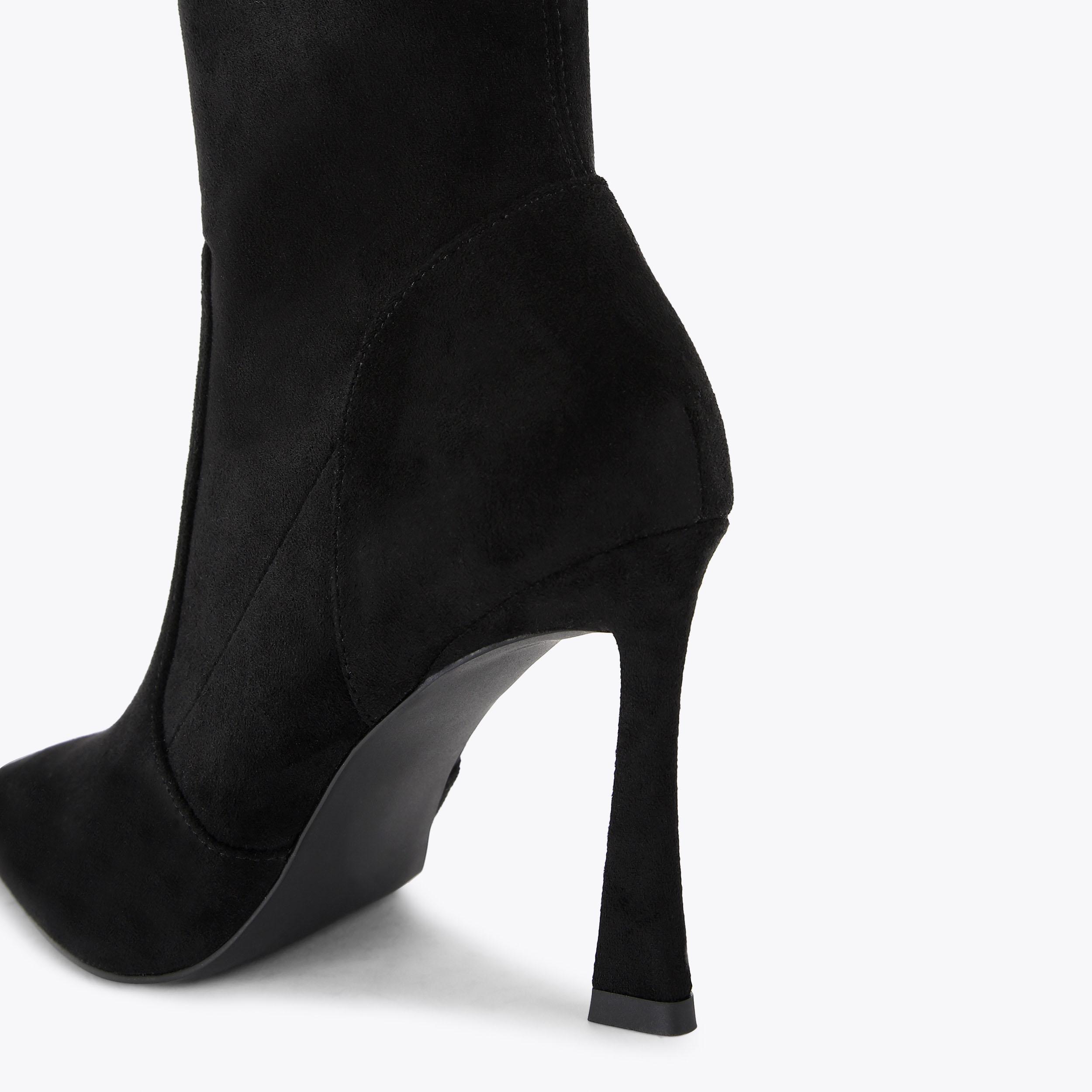 SWEETIE HIGH LEG Black Suedette Knee Boot by KG KURT GEIGER