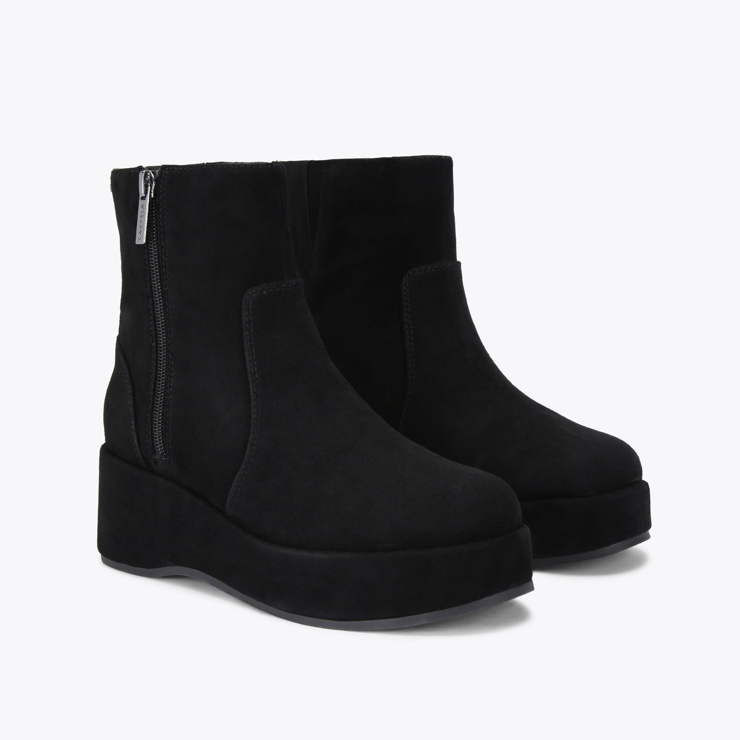 APRES ANKLE Black Suede Ankle Boot by CARVELA