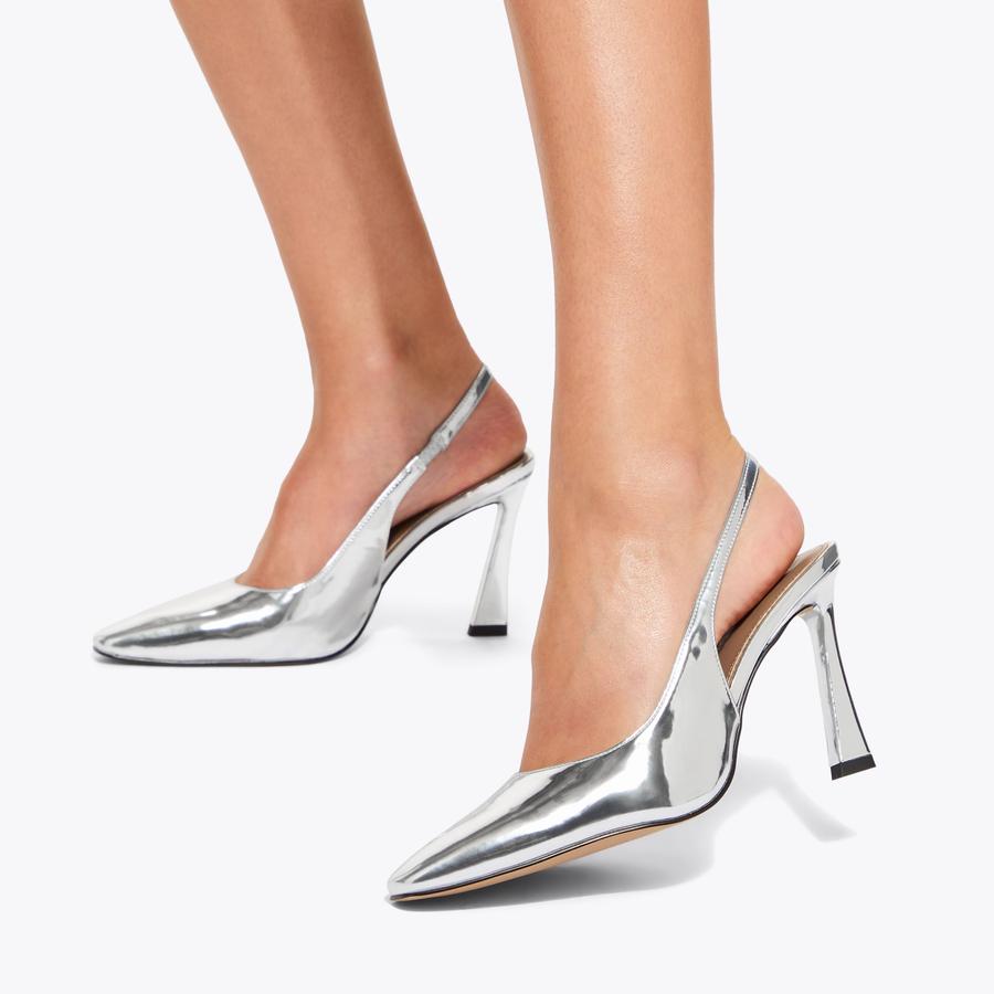 Kurt geiger shops silver court shoes