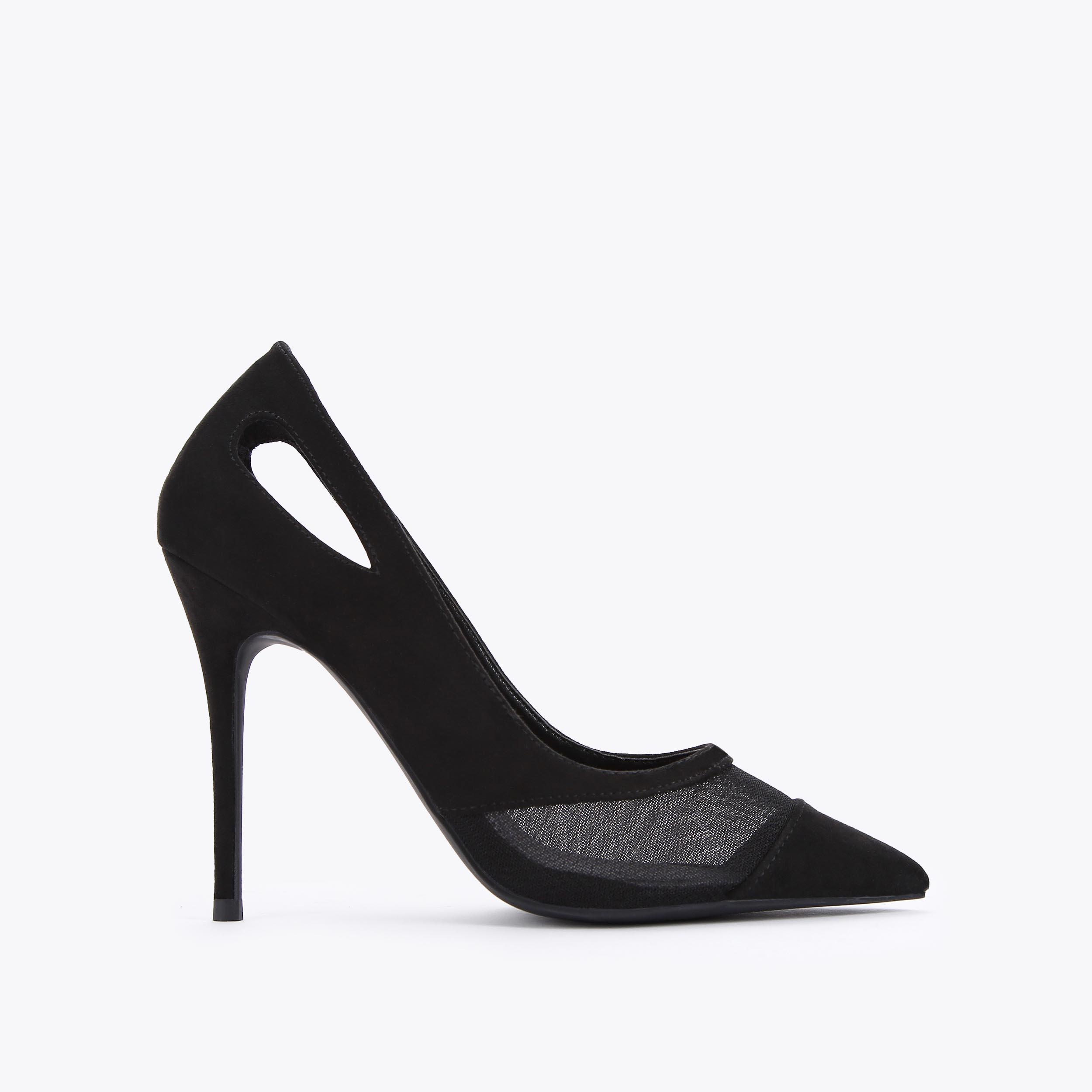 LUXX Black Stiletto Heel Court Shoes by CARVELA