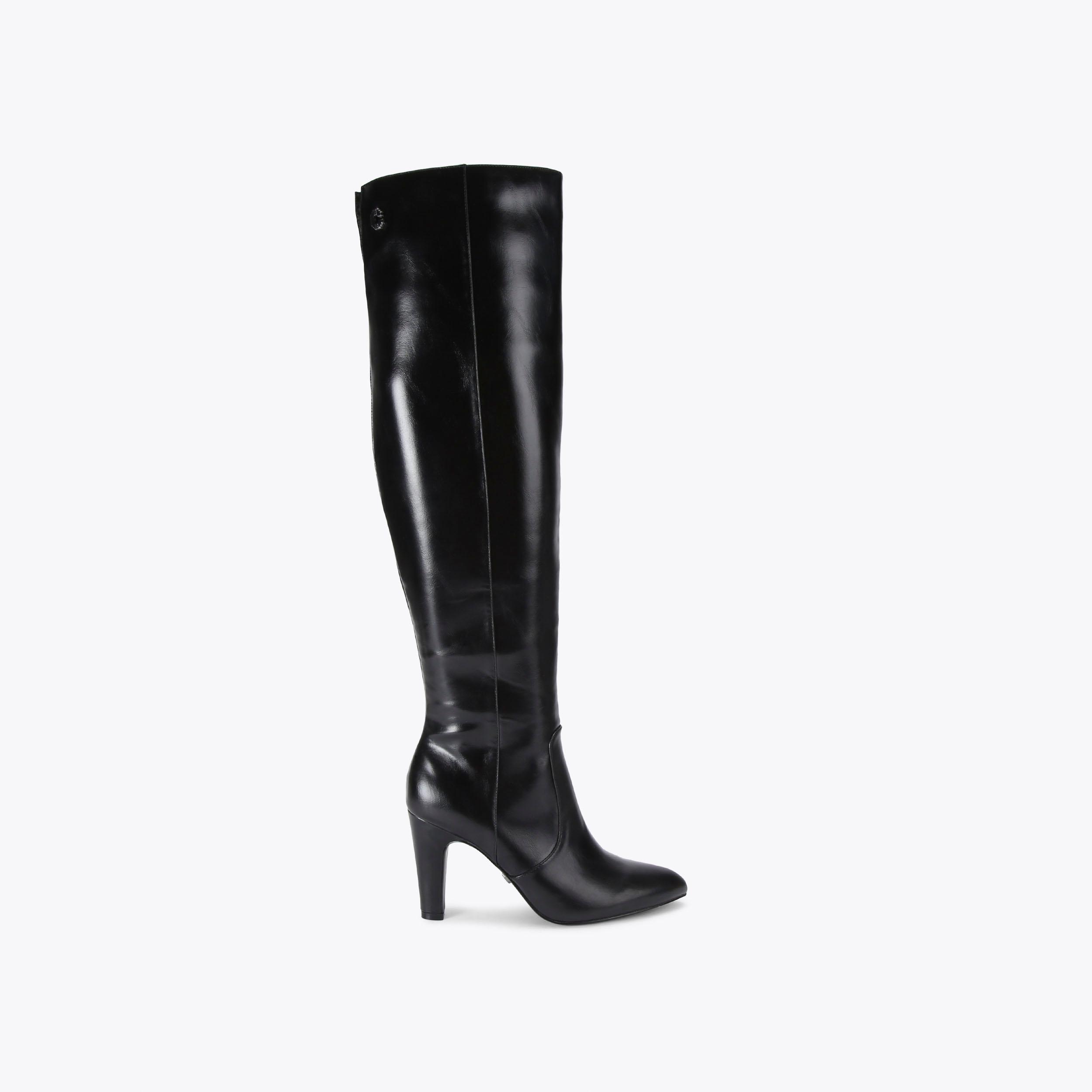 SNUG Black Leather Heel Ankle Boot by CARVELA COMFORT