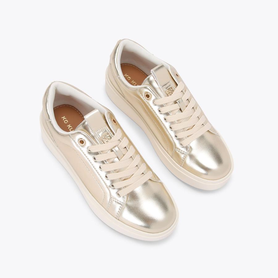 LOVIE Gold Lace Up Sneaker by KG KURT GEIGER