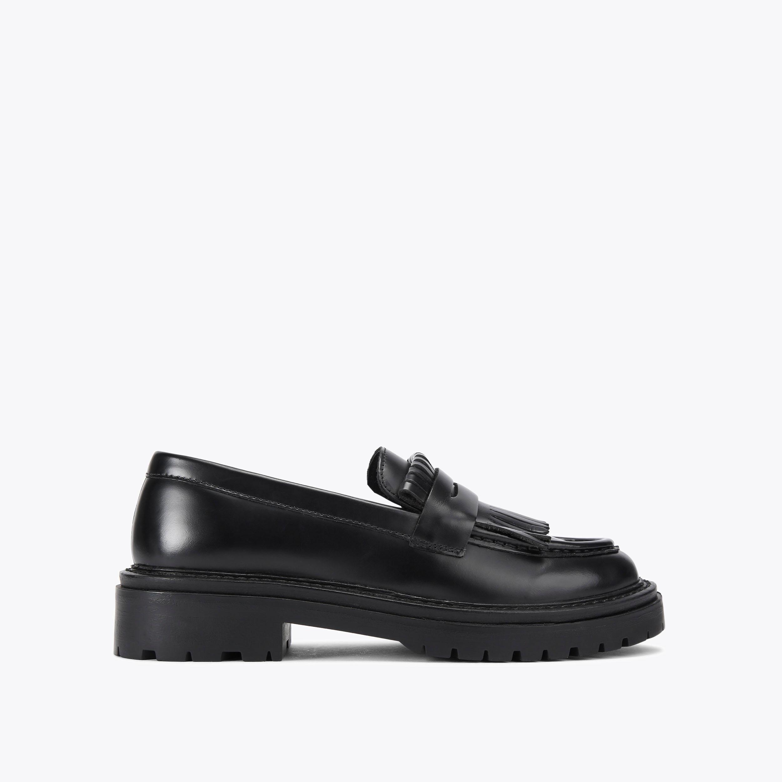 MARTY Black Leather Slip-On Loafer by KG KURT GEIGER