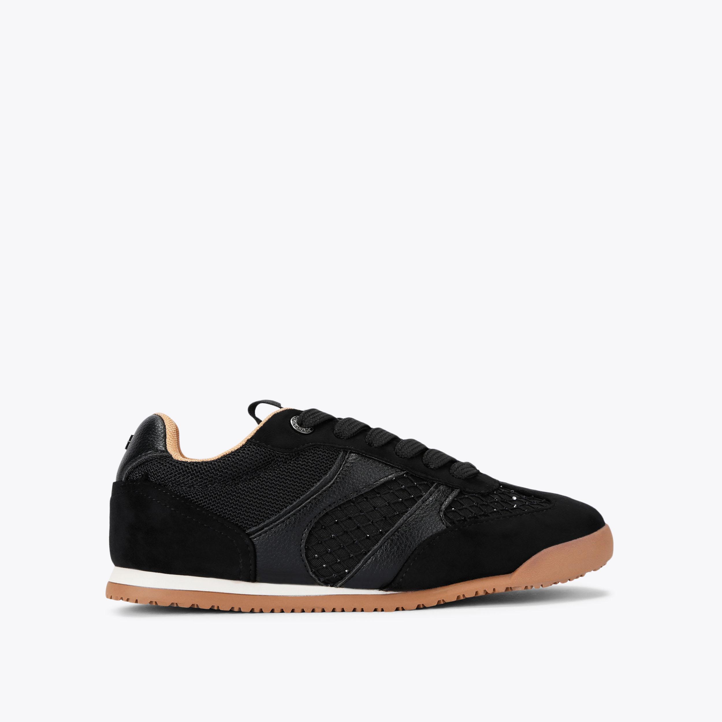 LIKELY Black Crystal Mesh Sneaker by KG KURT GEIGER